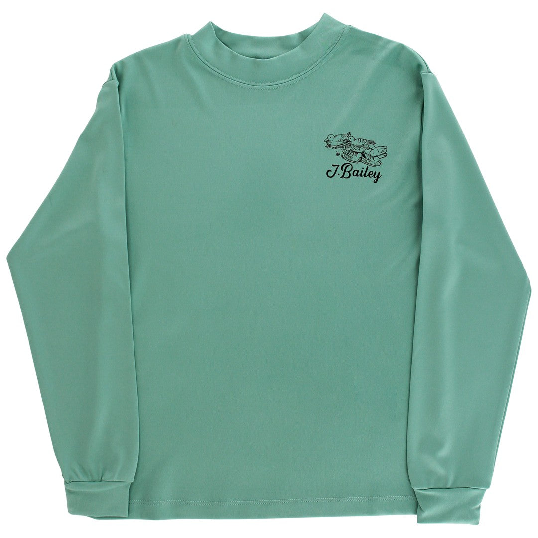 J. Bailey Boys Performance Logo Shirt - Duck Decoy on Green