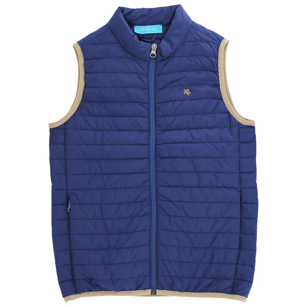 J. Bailey Boys Quilted Vest - Navy Blue