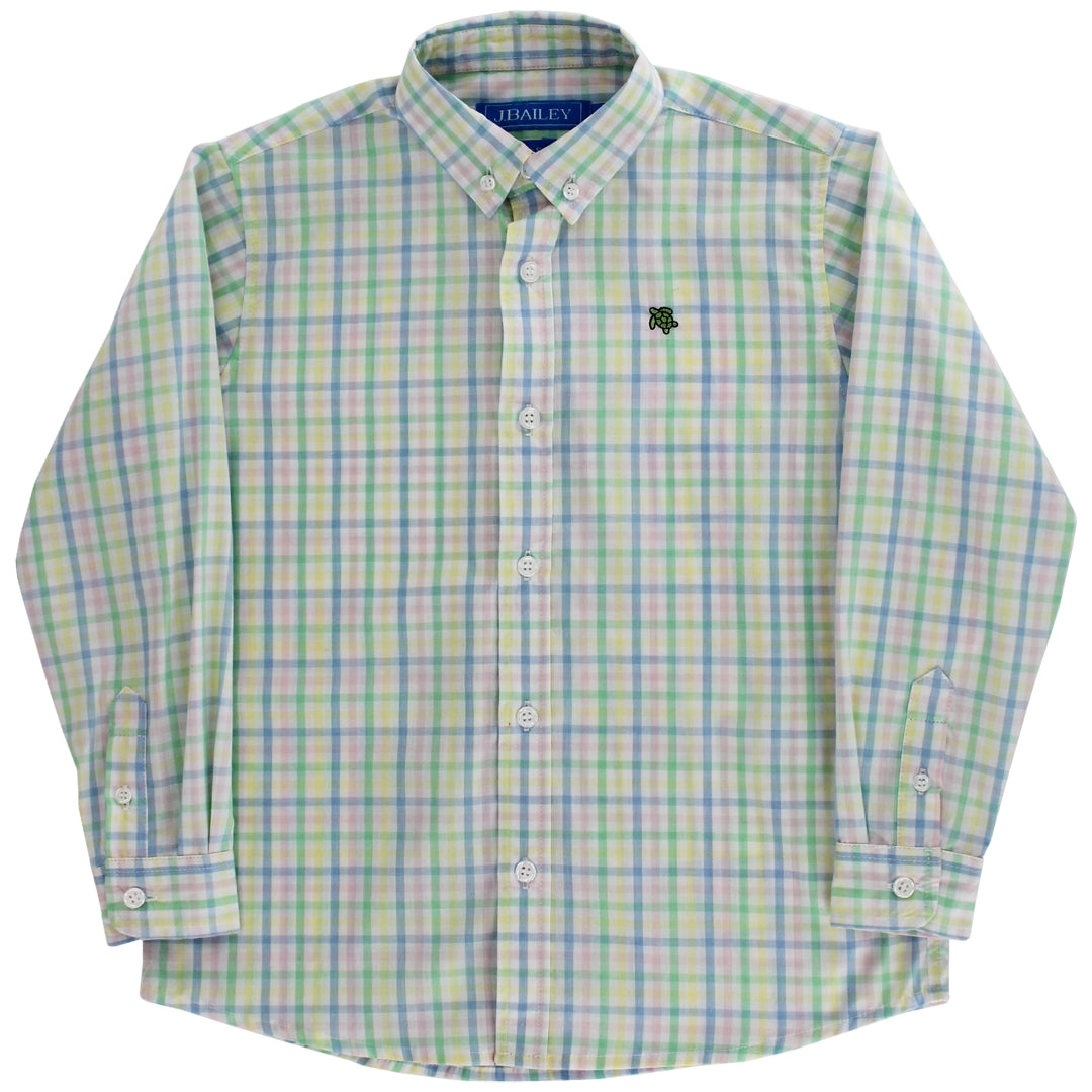 J. Bailey Boys Roscoe Button Down Dress Shirt - Harlow Pastel Plaid by Bailey Boys
