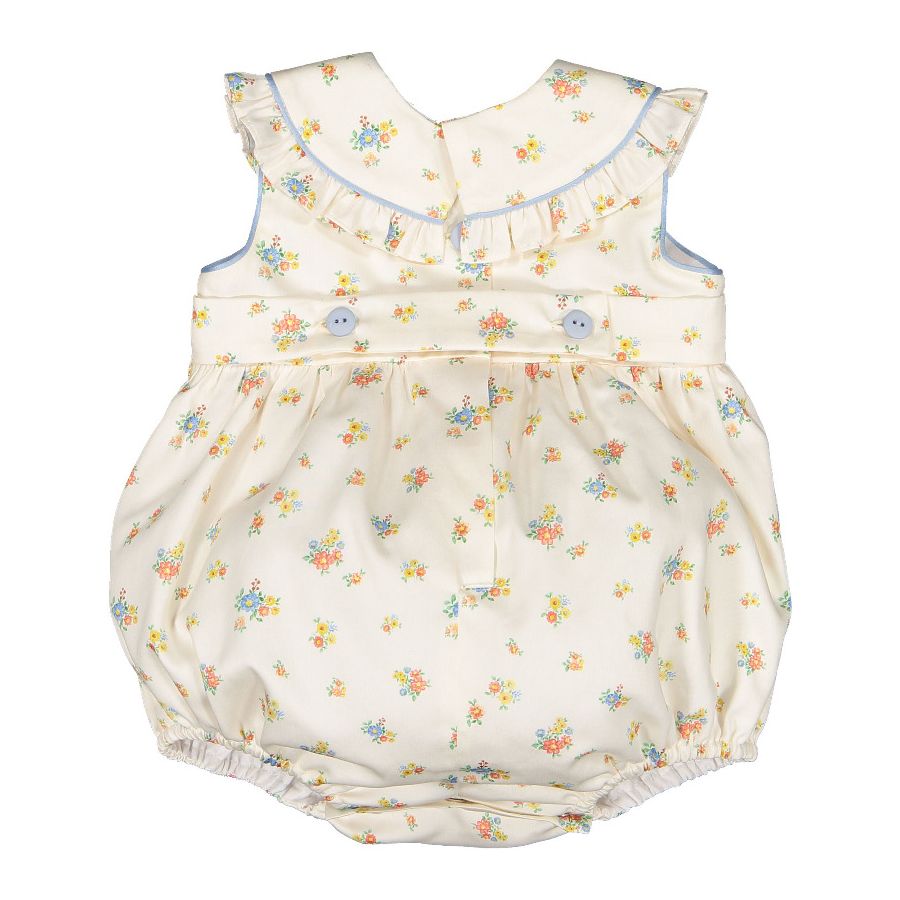 Sal & Pimenta Baby Girls Provence Floral Bubble - Round Collar