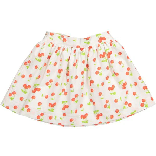 Sal & Pimenta Girls Classic Cherries Skirt with Bow