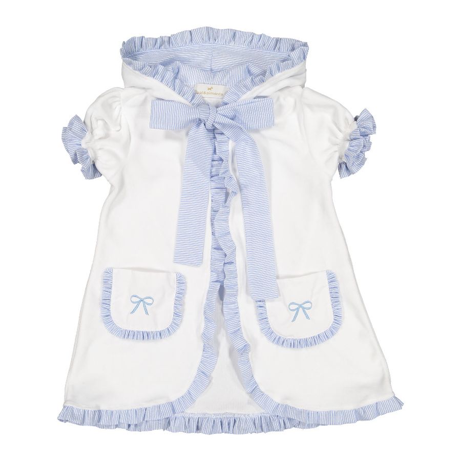 Sal & Pimenta Girls Swim Cover Up - Blue Seersucker