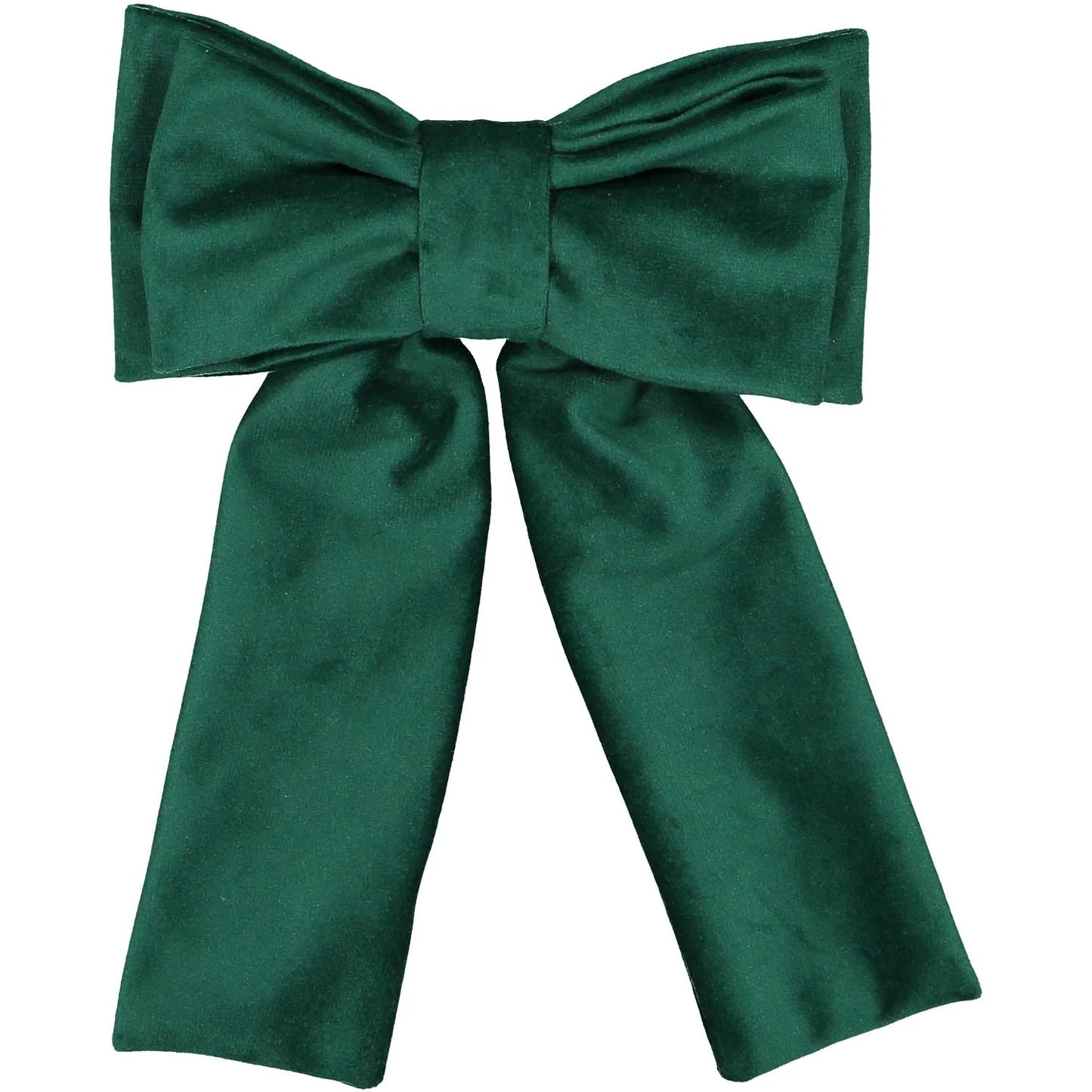 Sal & Pimenta Girls Big Hair Bow on Clip - Velvet - Green by Sal & Pimenta