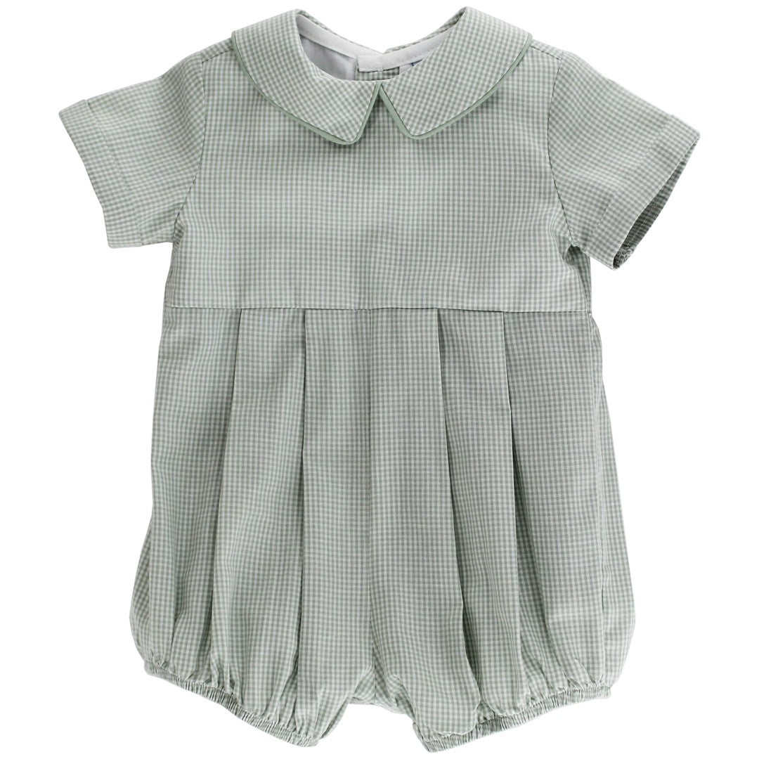Bailey Boys Baby Boy Dressy Bubble - Celery Green Checks