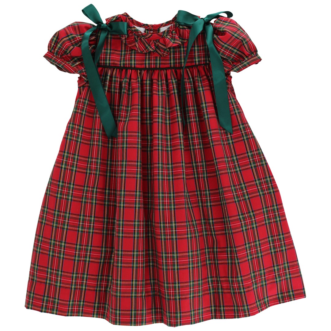 Bailey Boys Girls Red Holiday Tartan Plaid Dress