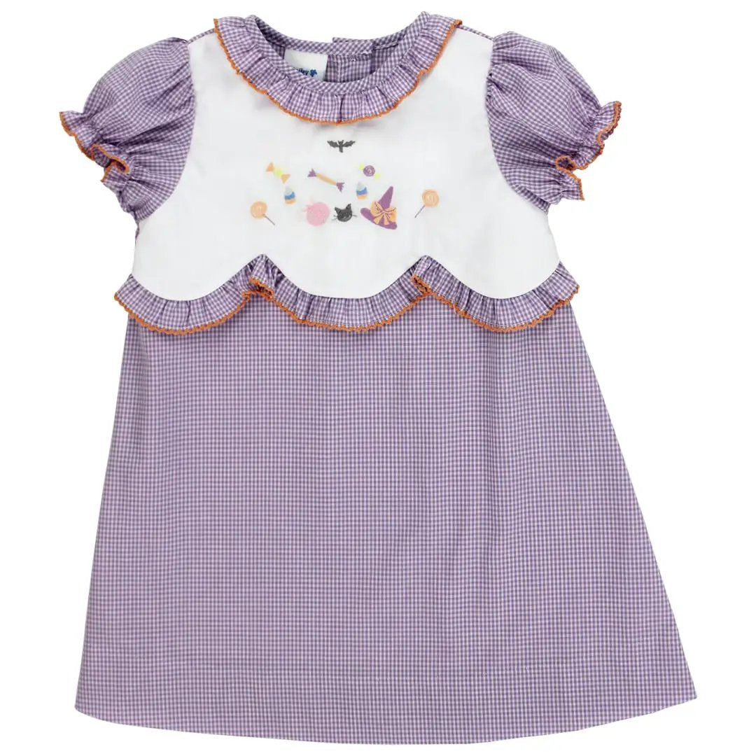 Bailey Boys Girls Lavender Check Scallop Halloween Trick or Treat Dress by Bailey Boys