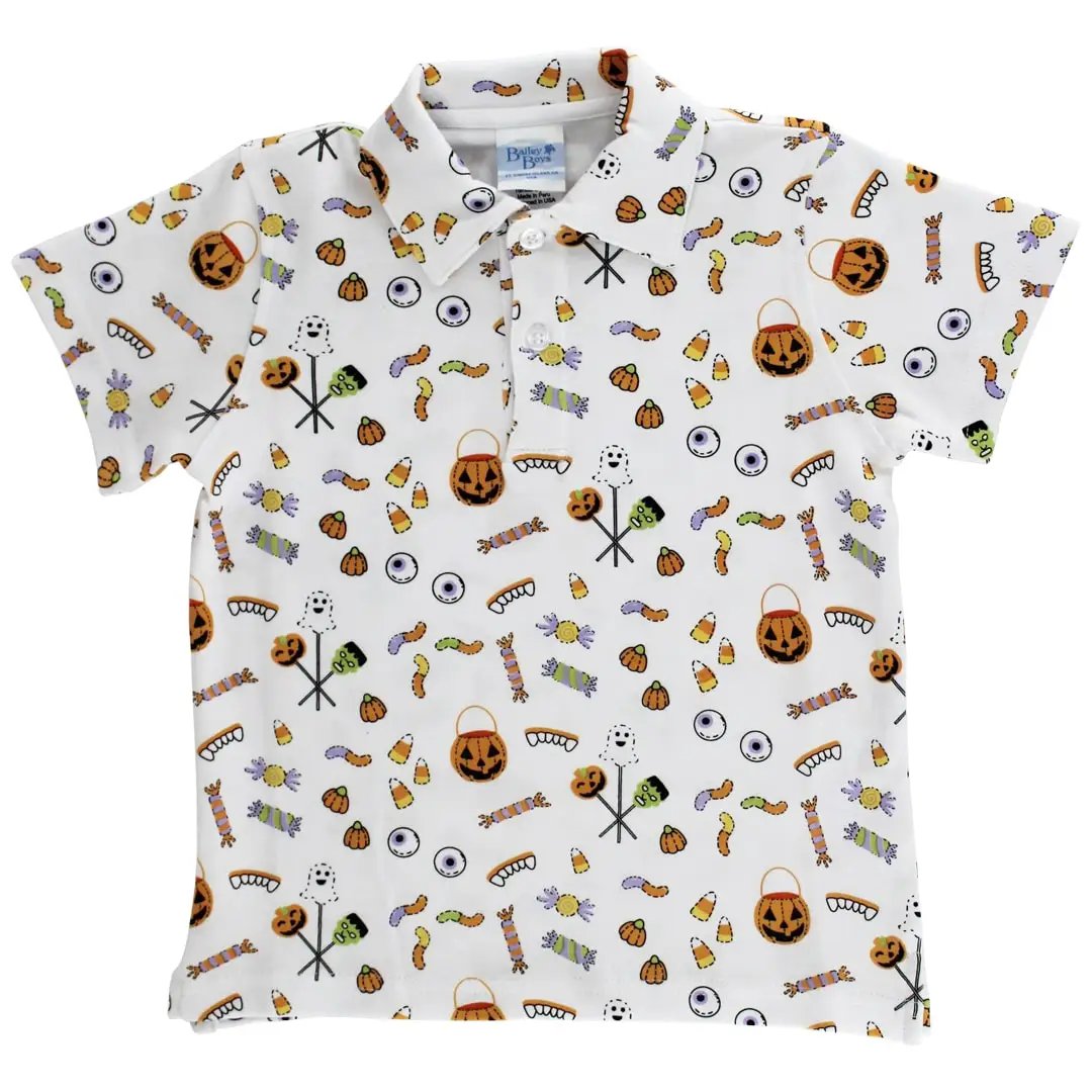 Bailey Boys Polo Shirt - Halloween Spooky Sweets