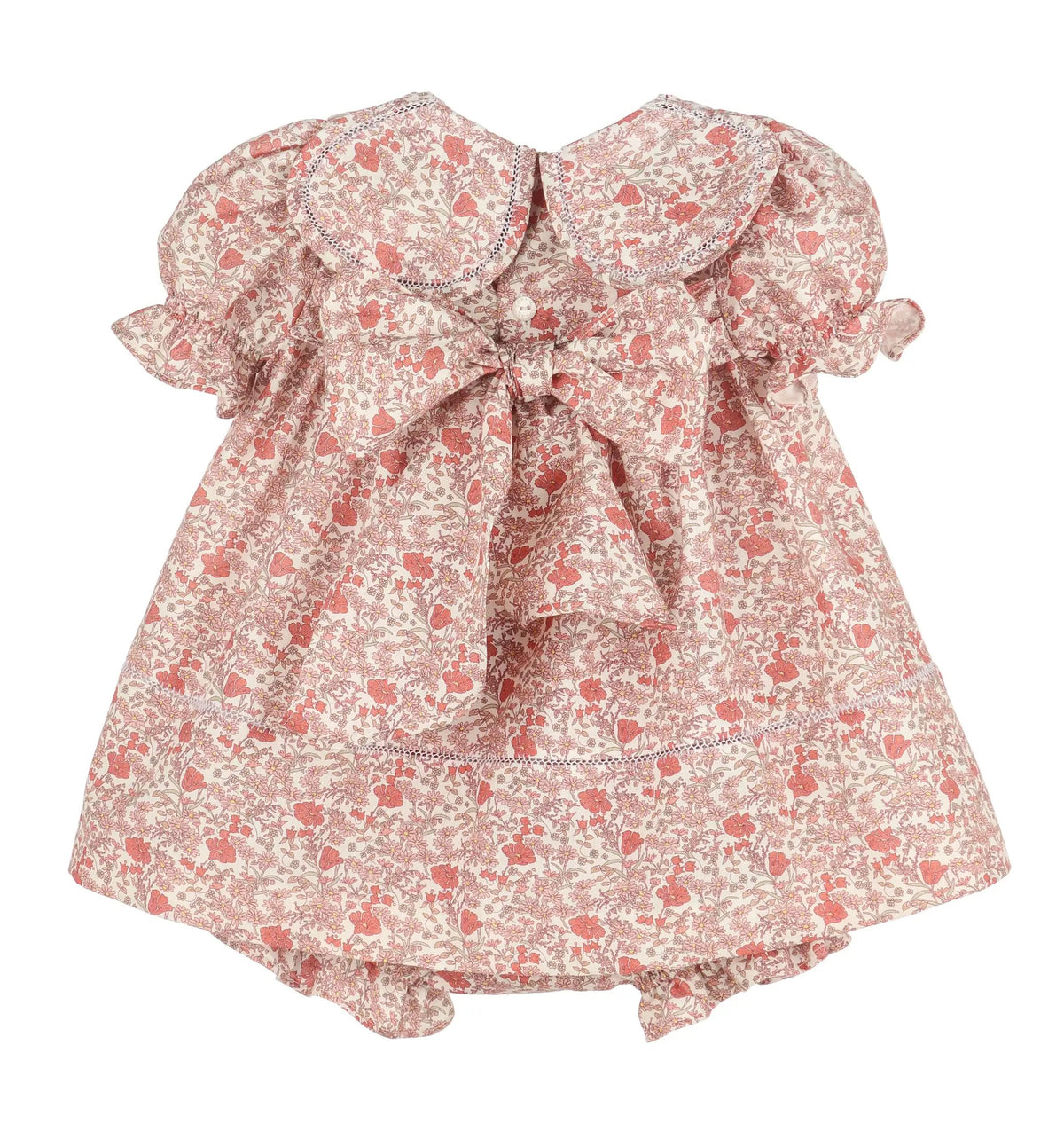 Sophie & Lucas Girls Pink Rosewood Winter Petal Collar Dress - Bow in Back by Sophie & Lucas