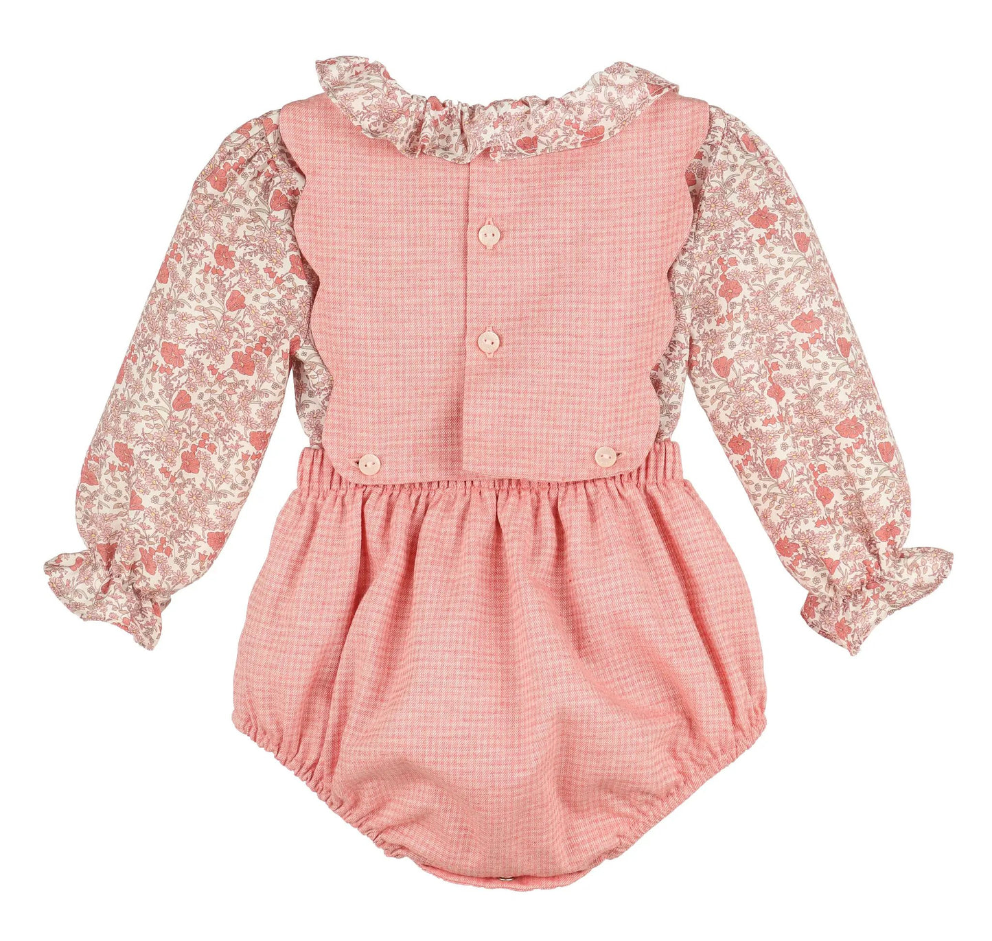 Sophie & Lucas Girls Pink Rosewood Winter Bubble with Bows & Blouse by Sophie & Lucas