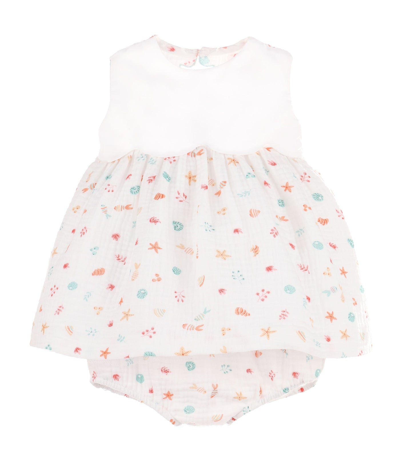 Sophie & Lucas Girls Rosemary Bubble Dress - Beach Print by Sophie & Lucas