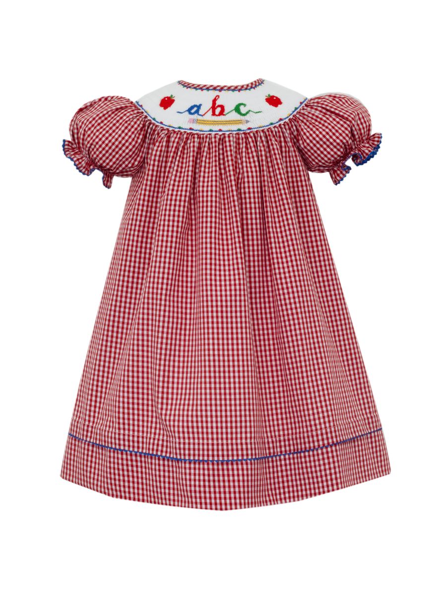ABC Red Gingham Bishop Dress Red / 4T ABC Red Gingham Bishop Dress Red / 4T