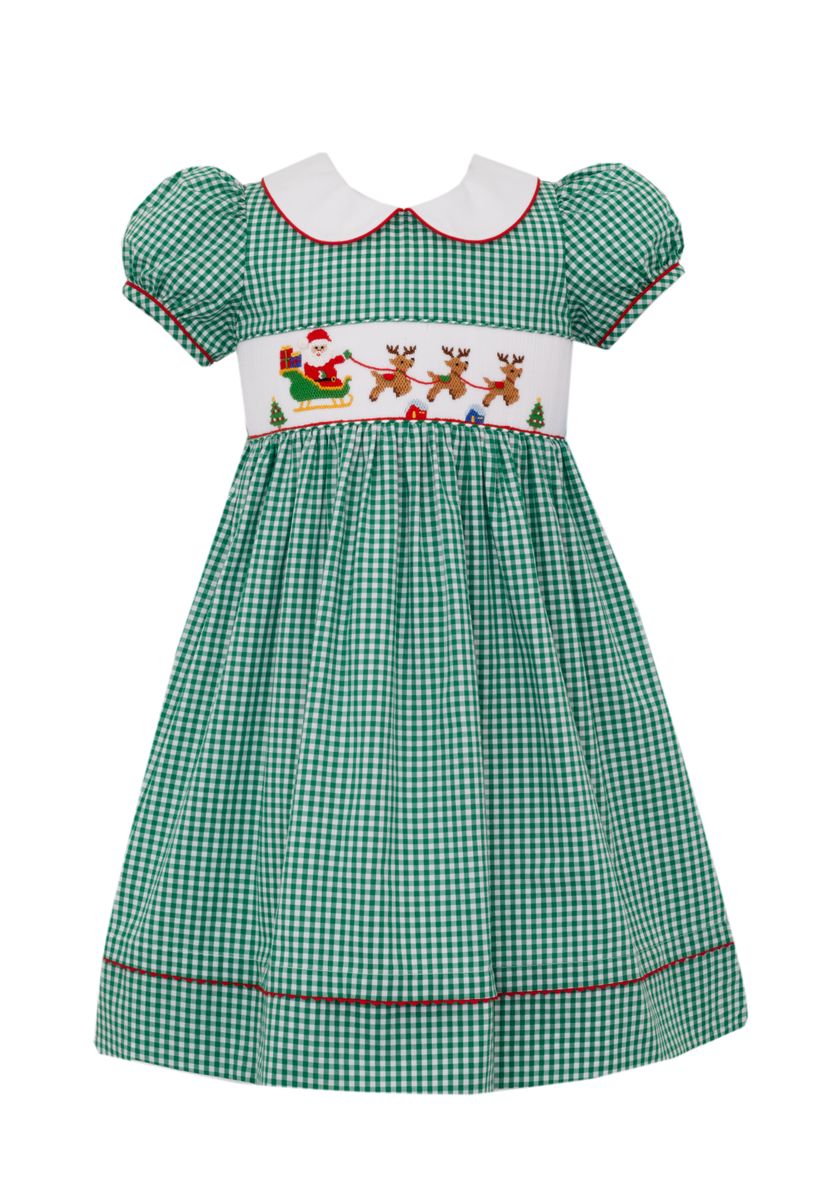 white christmas dresses Christmas Cheer Gingham Twirl Dress – Rem and Em main image 1