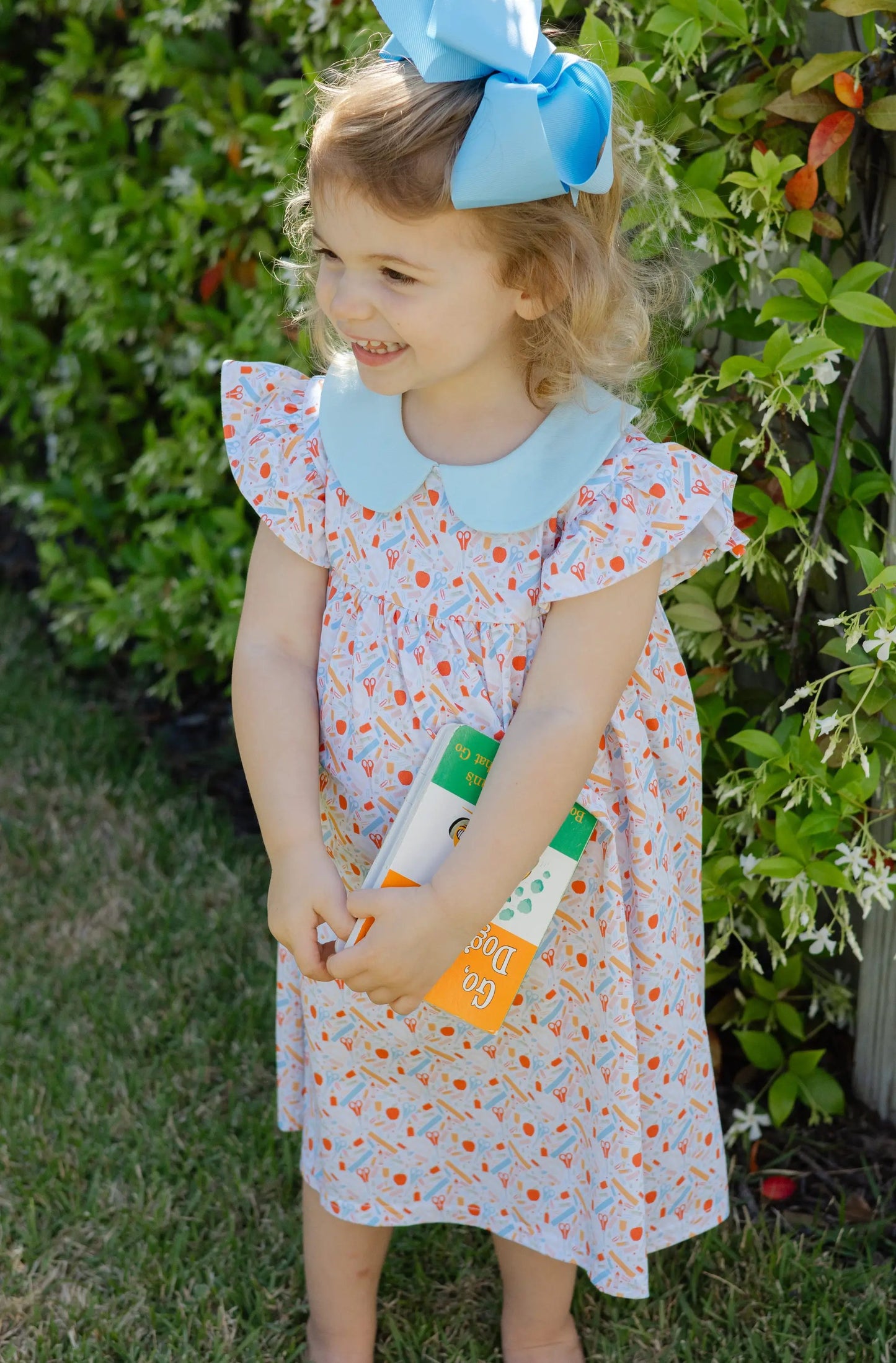 Bailey Buddies Girls Back to School Days Print Knit Dress