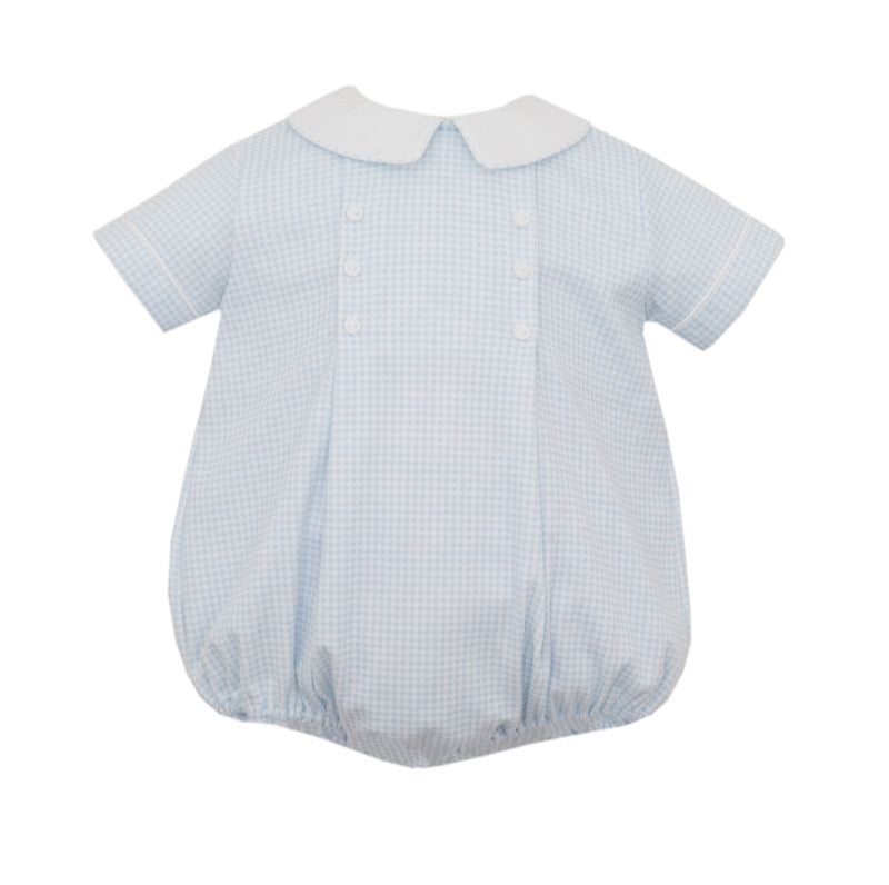 Petit Bebe Knits Boys Blue Striped Jon Jon - Smocked Sailboats main image 0