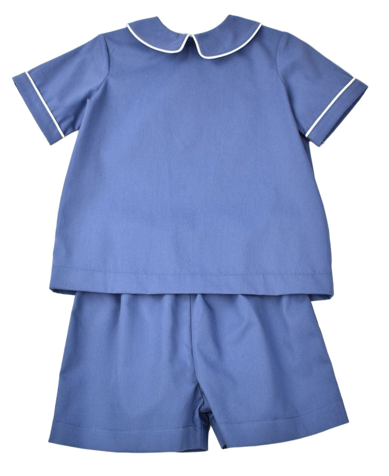 Funtasia Too Boys French Blue Dressy Shorts Set by Funtasia