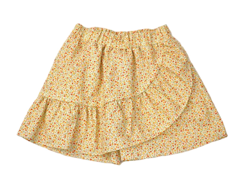 Funtasia Too Girls Orange Autumn Floral Ruffle Skirt by Funtasia