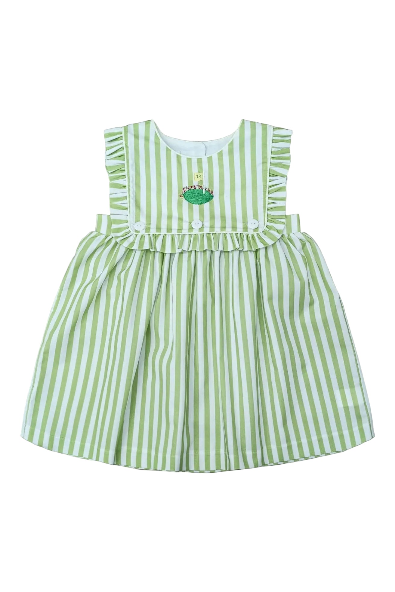 Percy And Tyne Girls Jill Dress Green Stripe Masters 6 Percy And Tyne Girls Jill Dress Green Stripe Masters 6