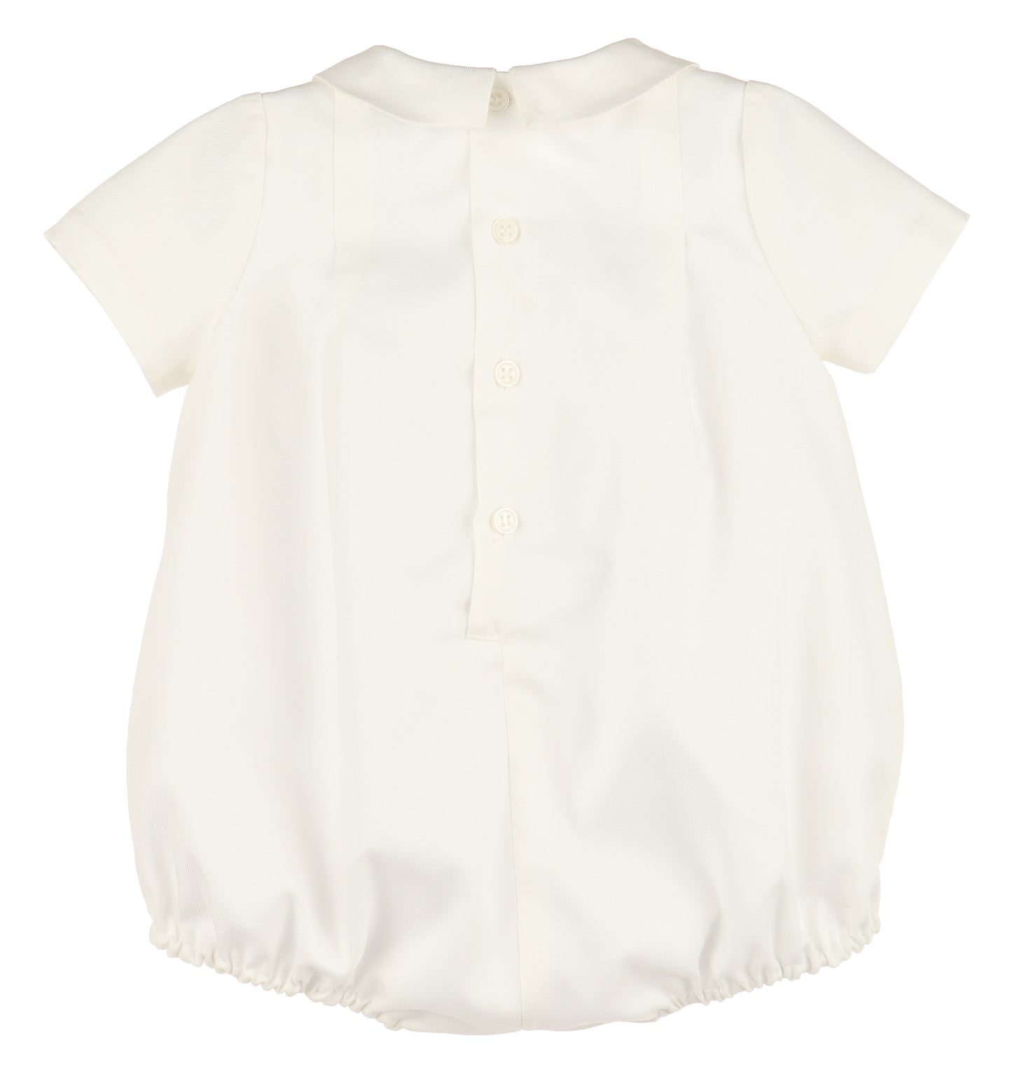 Luli & Me Baby Boys Classic Tabs Bubble with Collar - Ivory