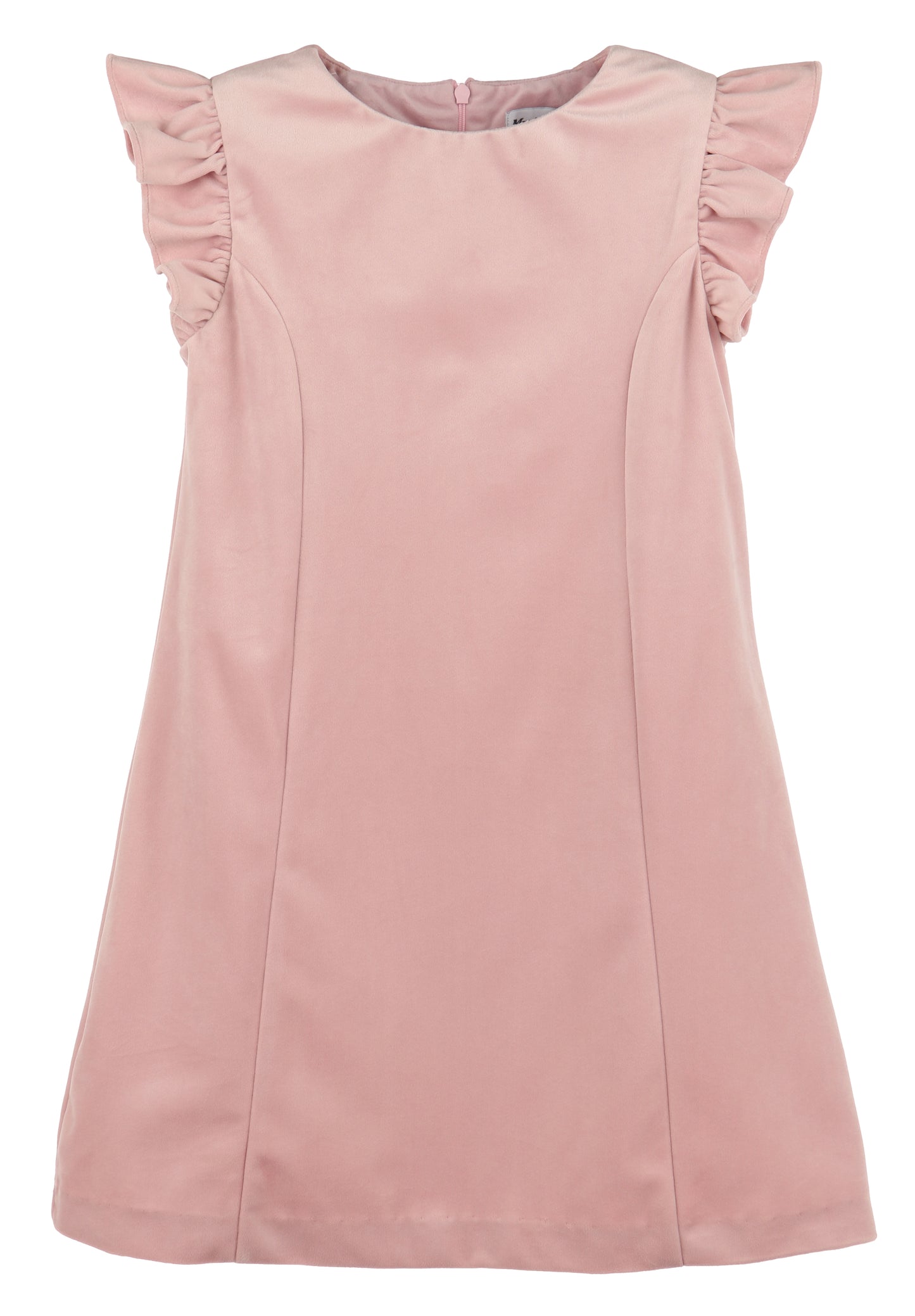 Luli & Me Girls Deluxe Velvet Shift Dress - Rose Pink