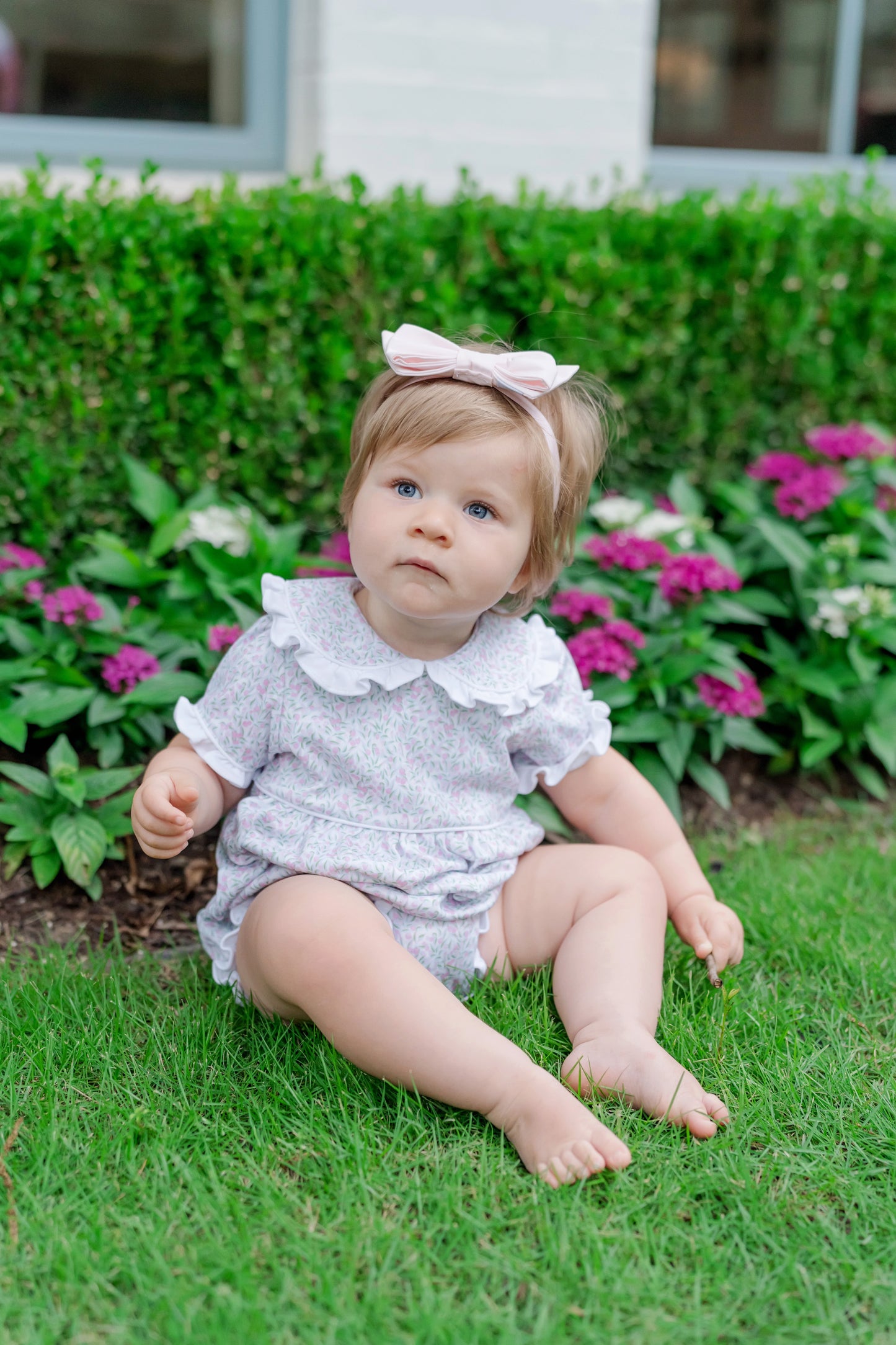 Lila & Hayes Baby Girls Council Bubble - Pink Garden Soiree Floral by Lila & Hayes