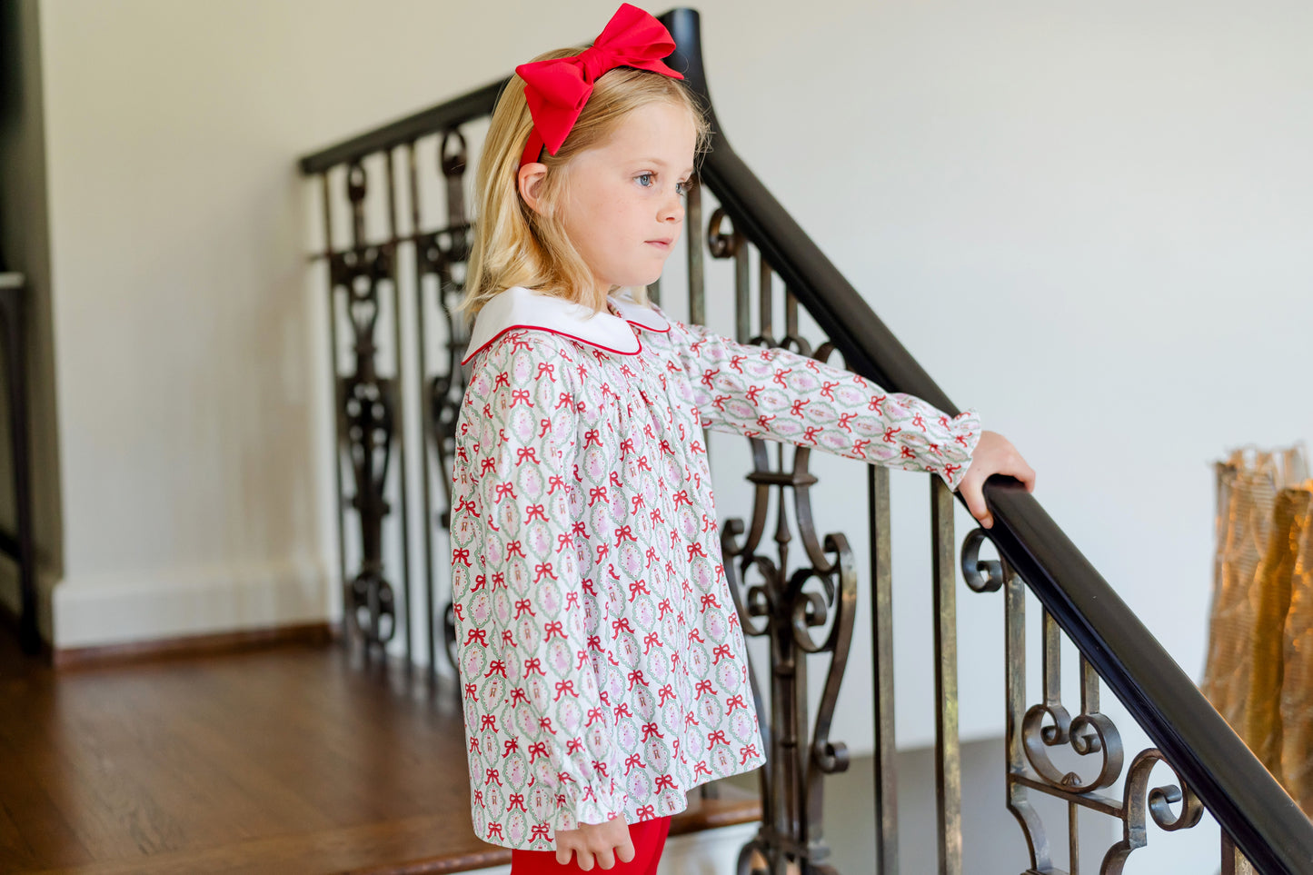 Lila & Hayes Girls Morgan Leggings Set - Red Christmas Nutcracker Ballet by Lila & Hayes