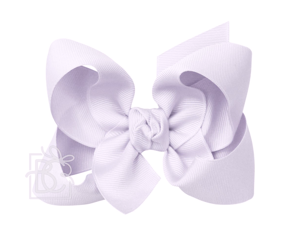 Beyond Creations Girls Grosgrain Double Knot Bow on Clip - Powder Orchid