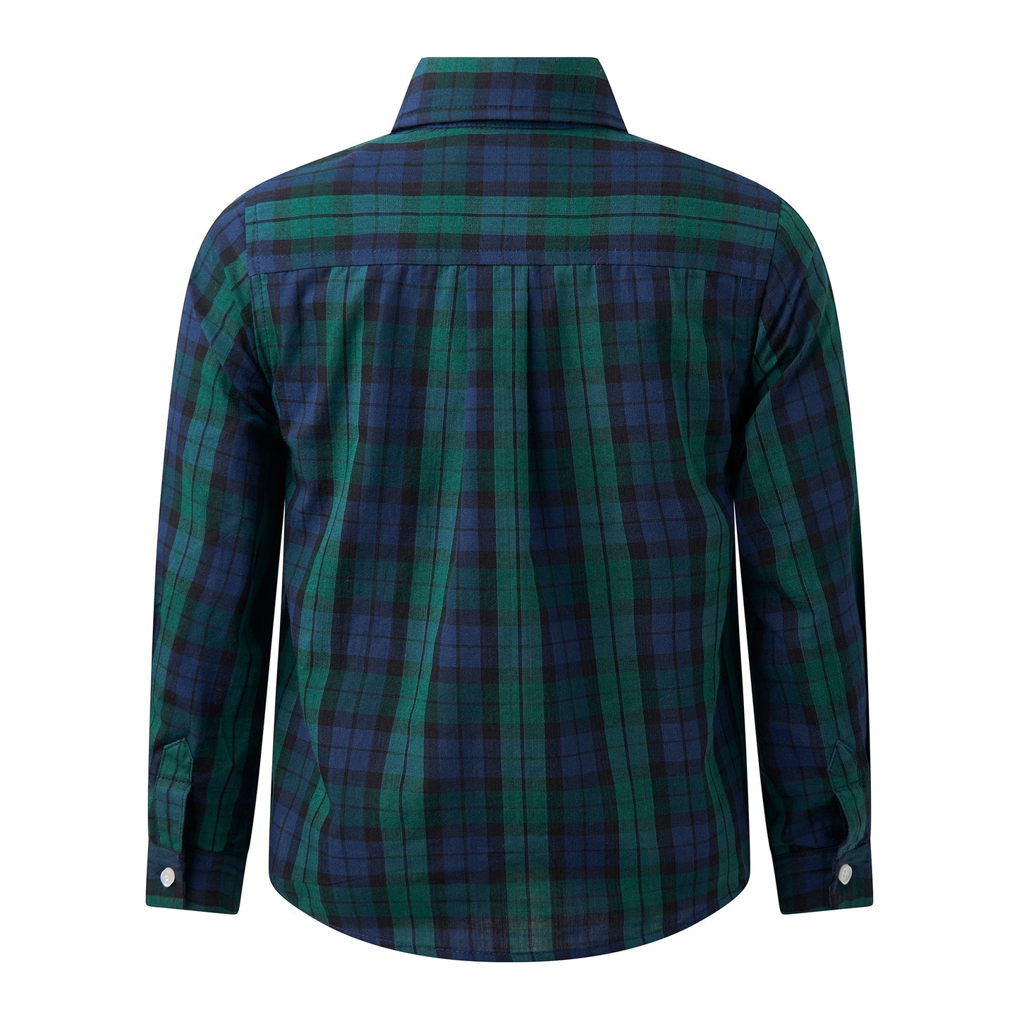 Rachel Riley London Boys Navy Blue & Green Blackwatch Plaid Dress Shirt by Rachel Riley