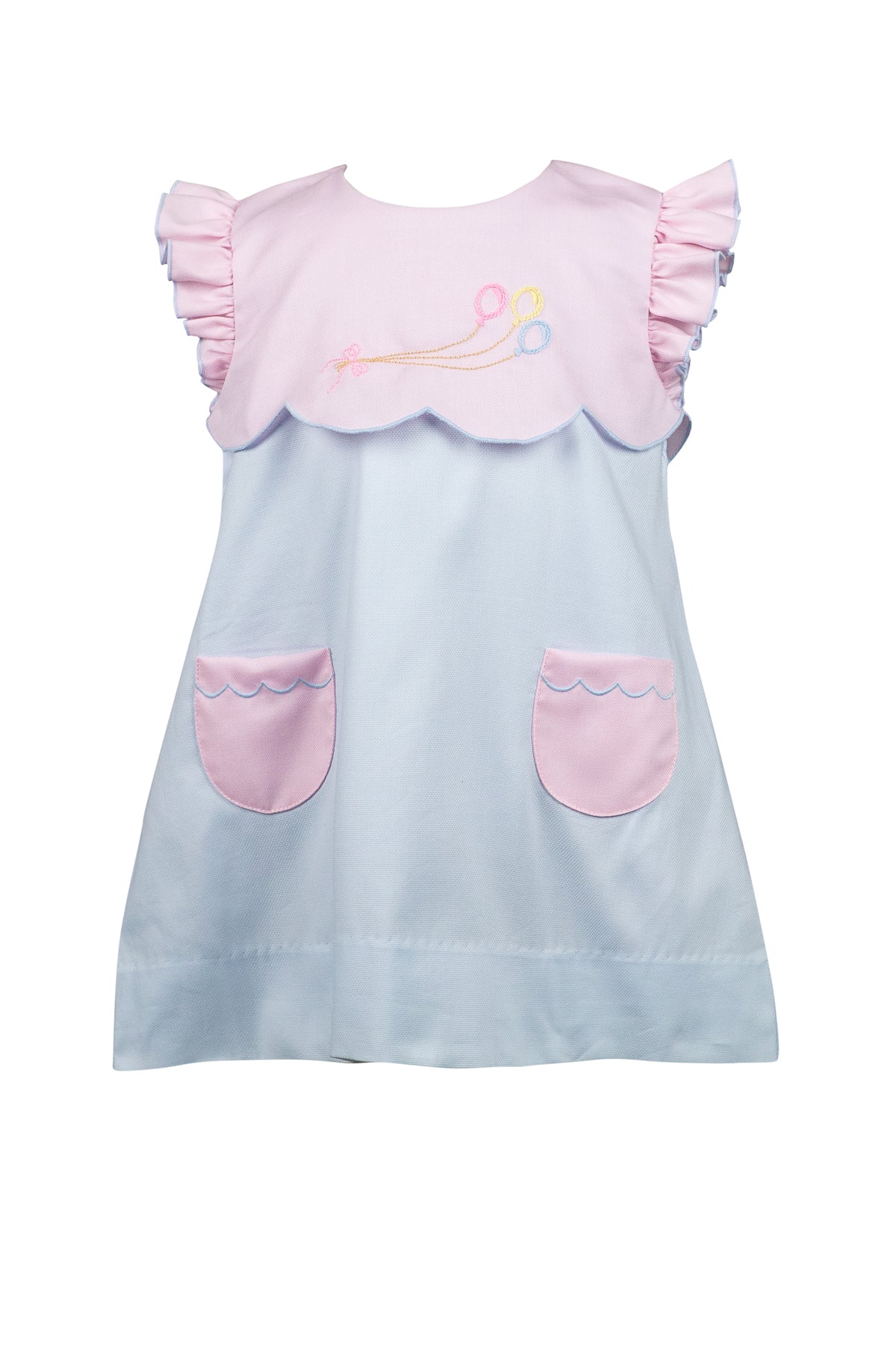 Proper Peony Girls Birthday Balloons Blue and Pink Dress 6