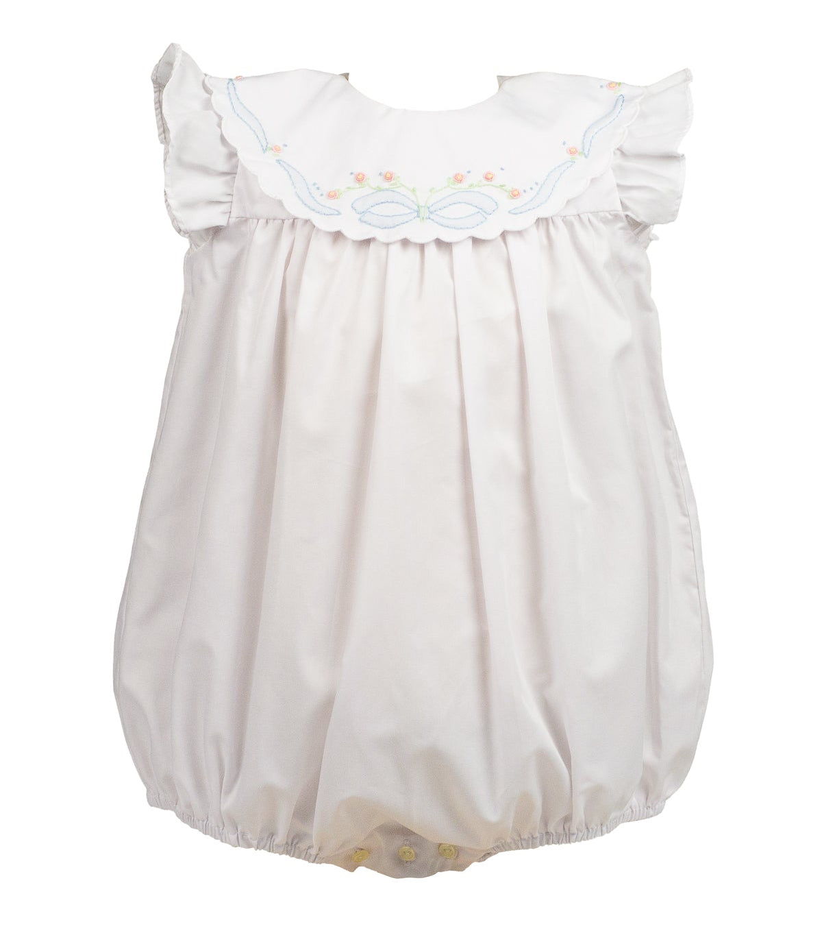 Proper Peony Girls White Bayleigh Shadow Bow Bubble by Proper Peony