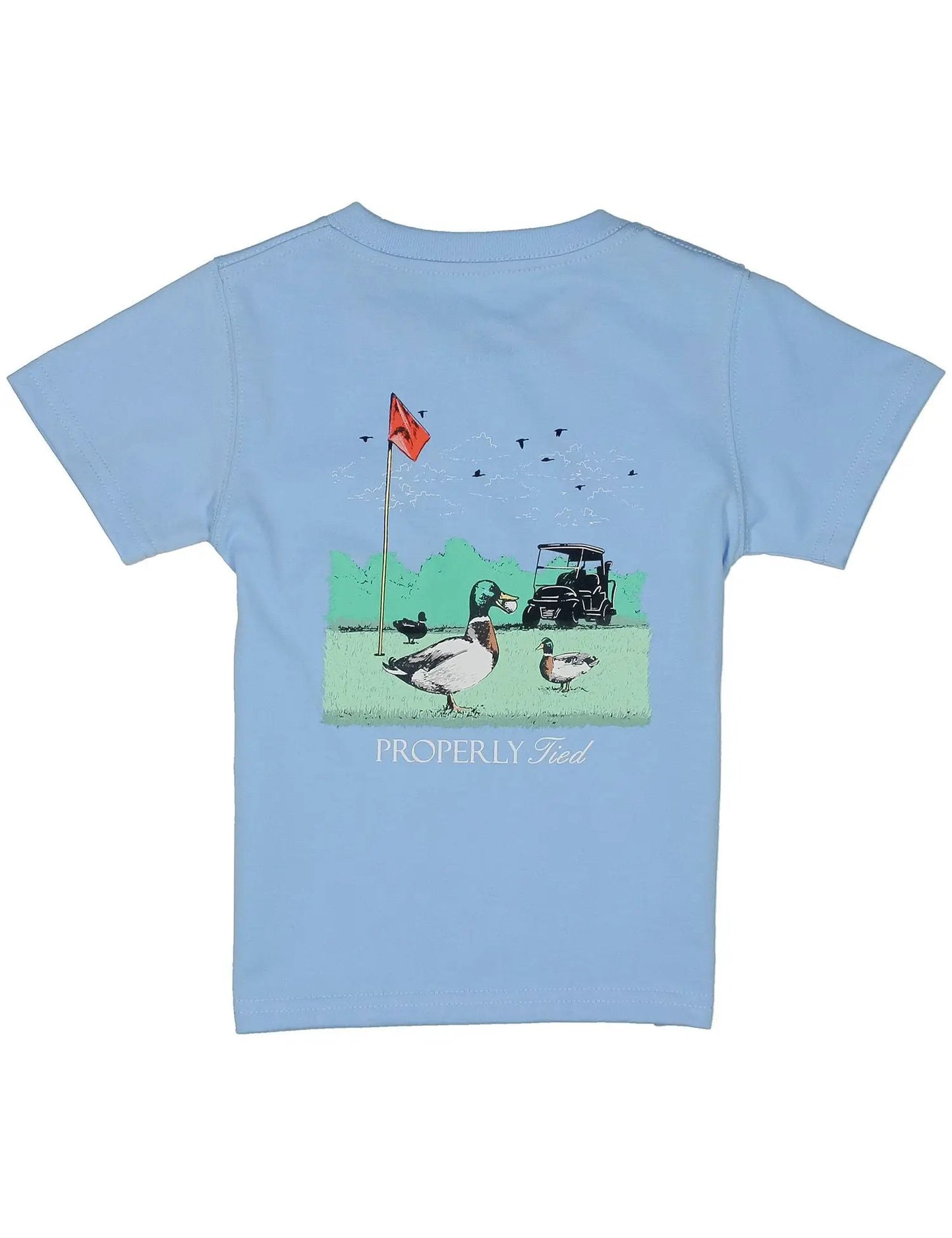 Properly Tied Boys Light Blue Fowl Play Short Sleeve Shirt