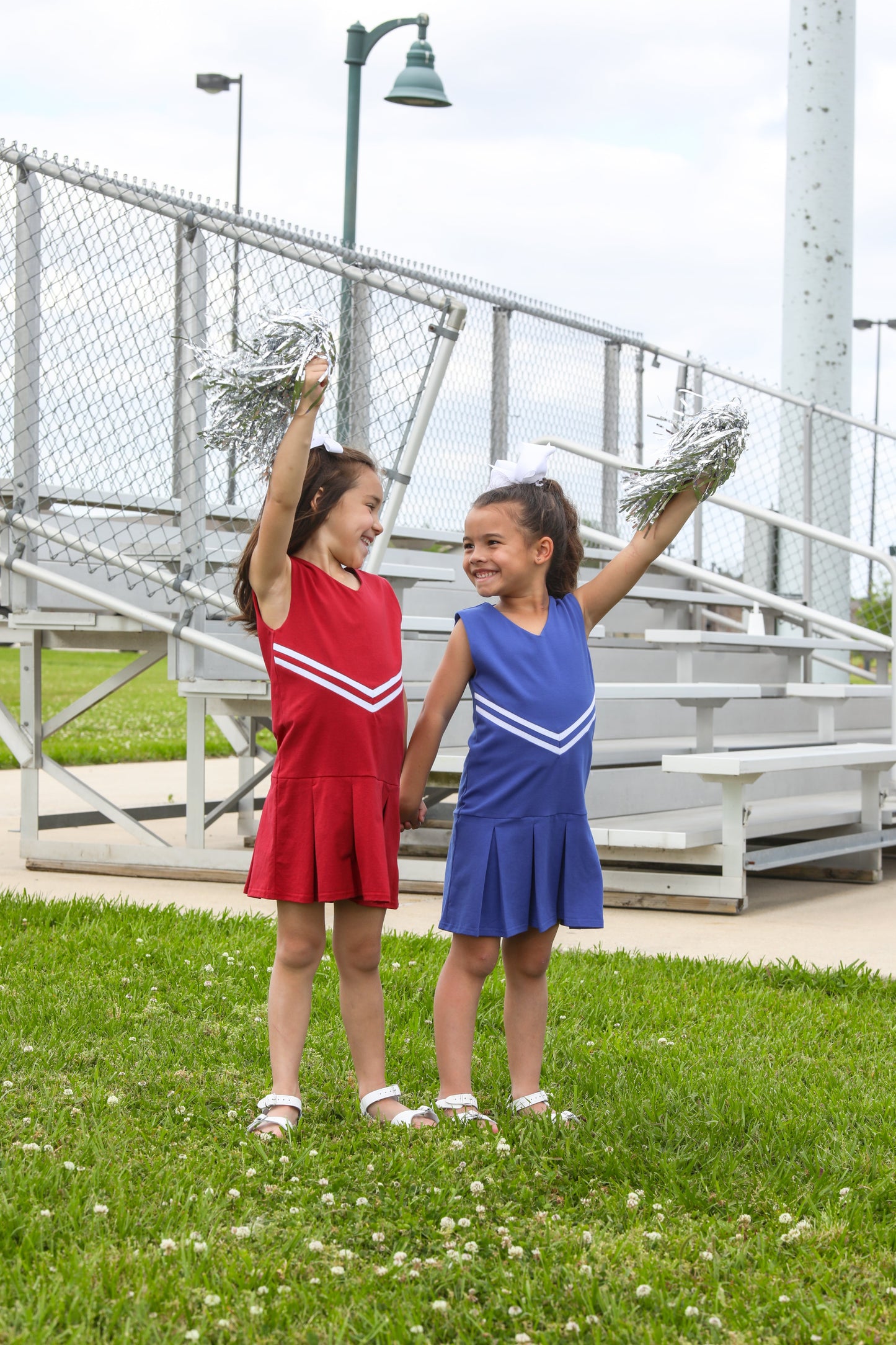Trotter Street Kids Girls Football Cheer Uniform Dress - Crimson Tide