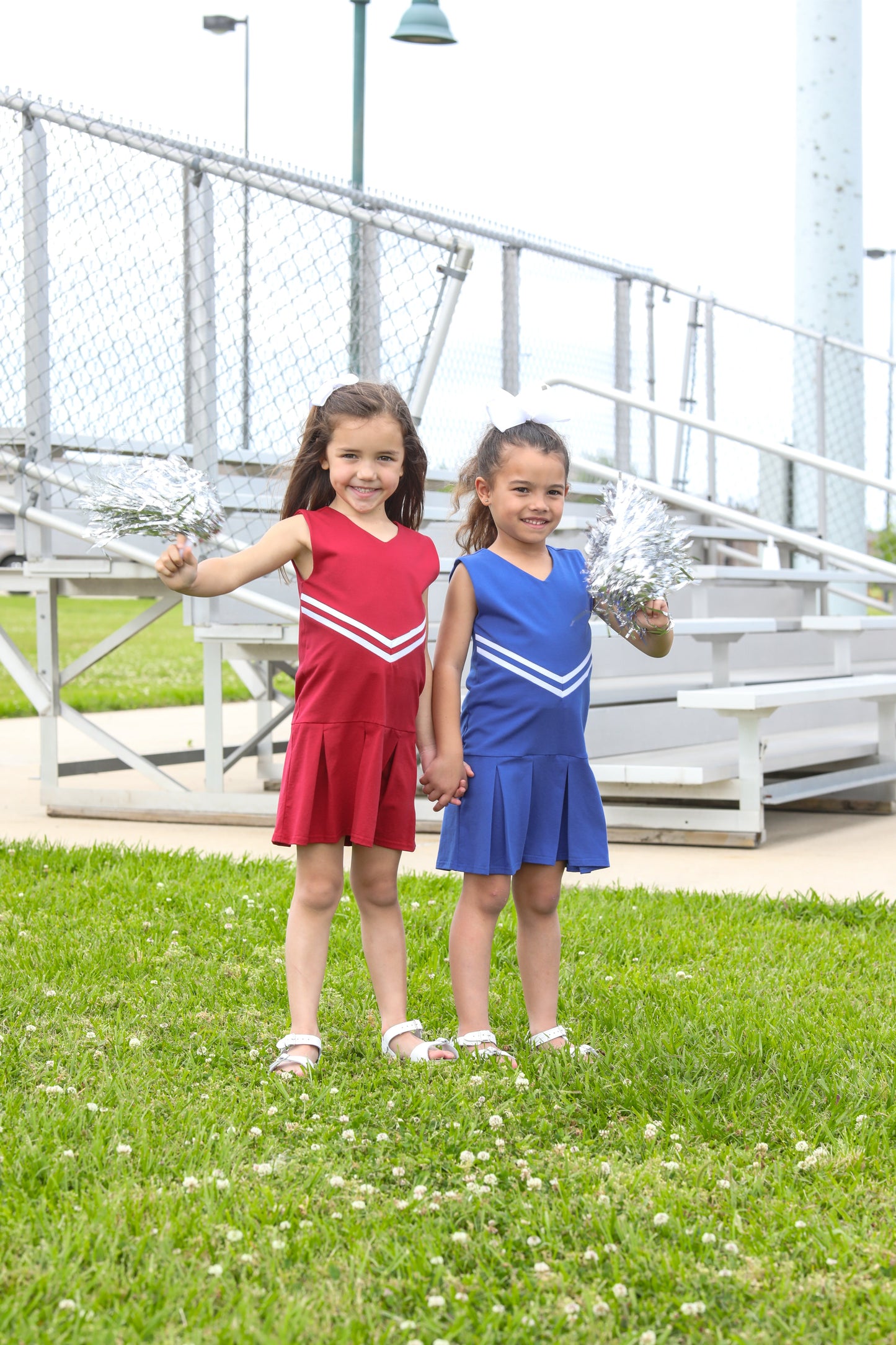 Trotter Street Kids Girls Football Cheer Uniform Dress - Crimson Tide