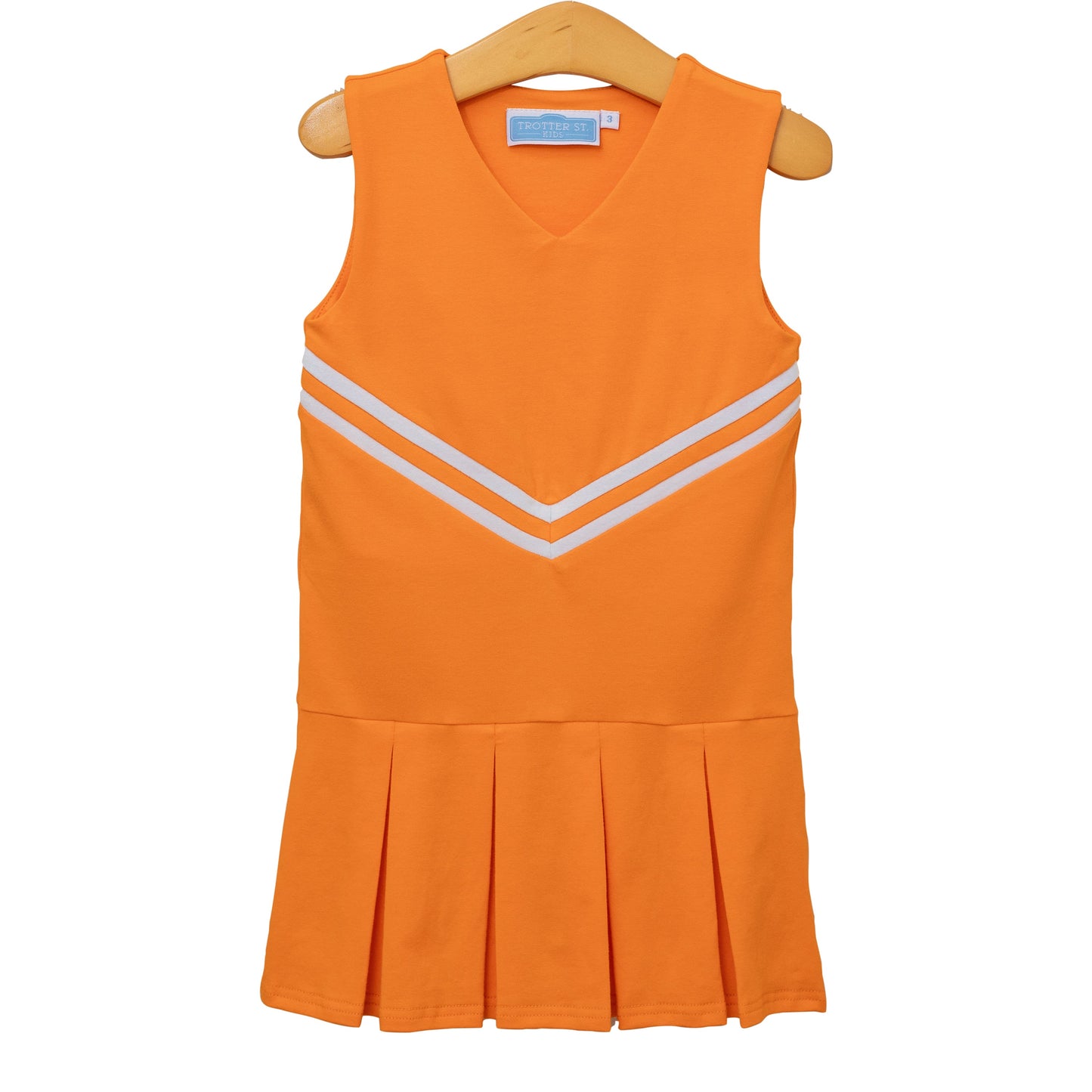Trotter Street Kids Girls Football Cheer Uniform Dress - Orange
