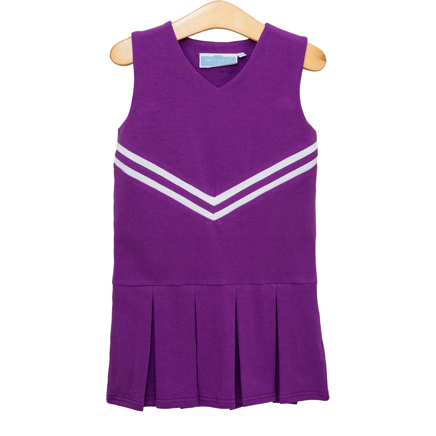 Trotter Street Kids Girls Football Cheer Uniform Dress - Purple