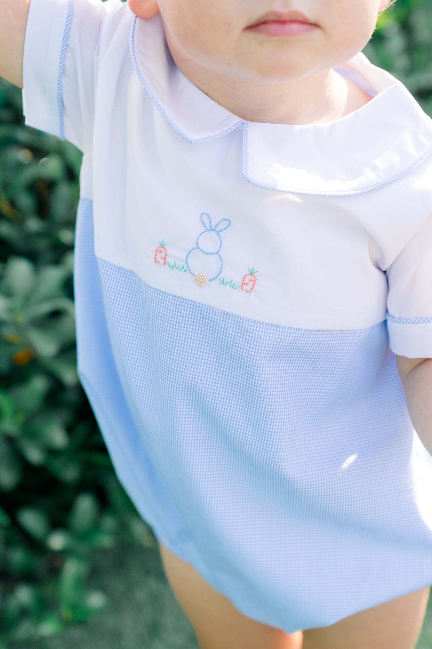 Proper Peony Baby Boys Blue Clover Easter Bunny Bubble by Proper Peony