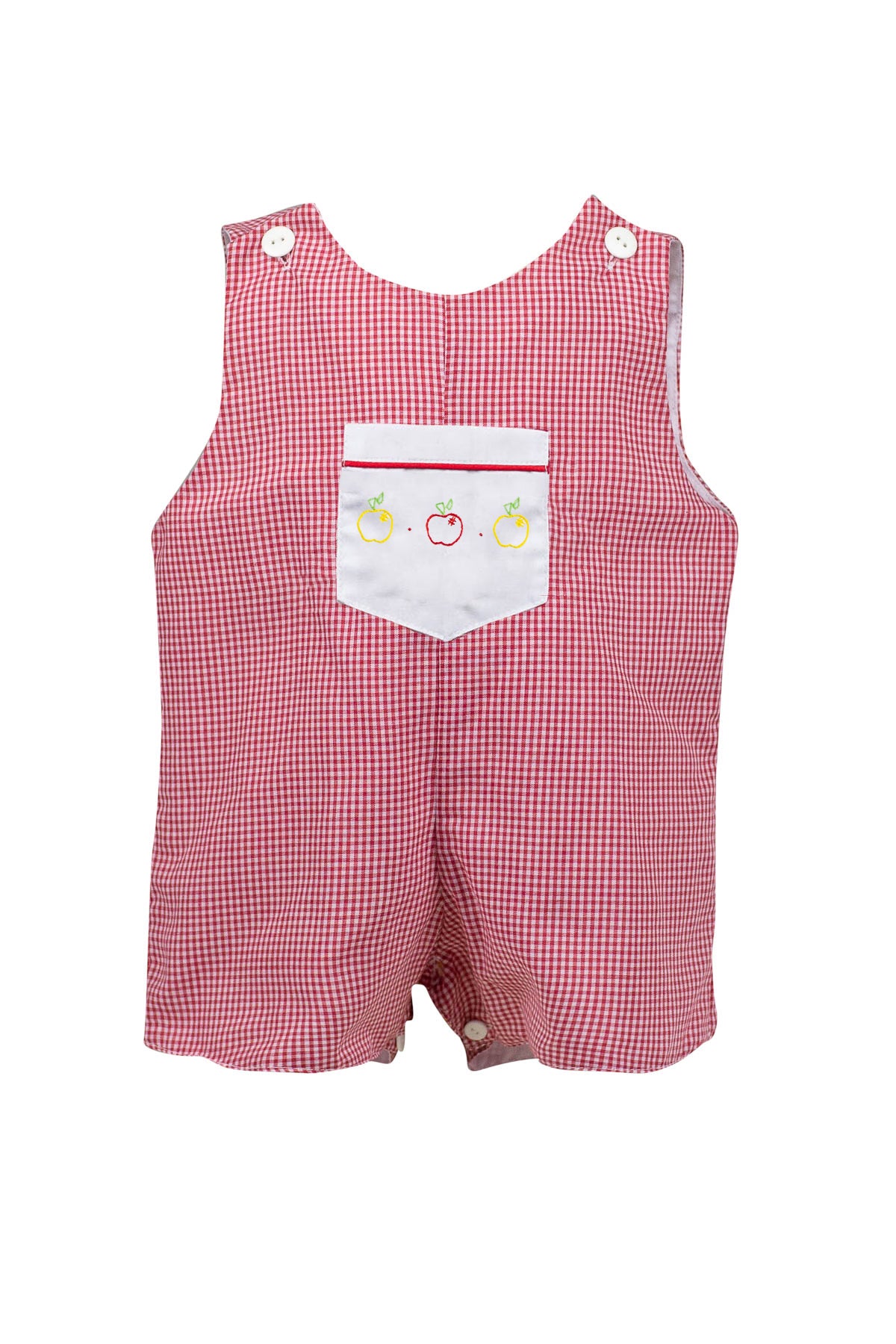 Proper Peony Boys Red Check Crispin Apple Pocket Jon Jon