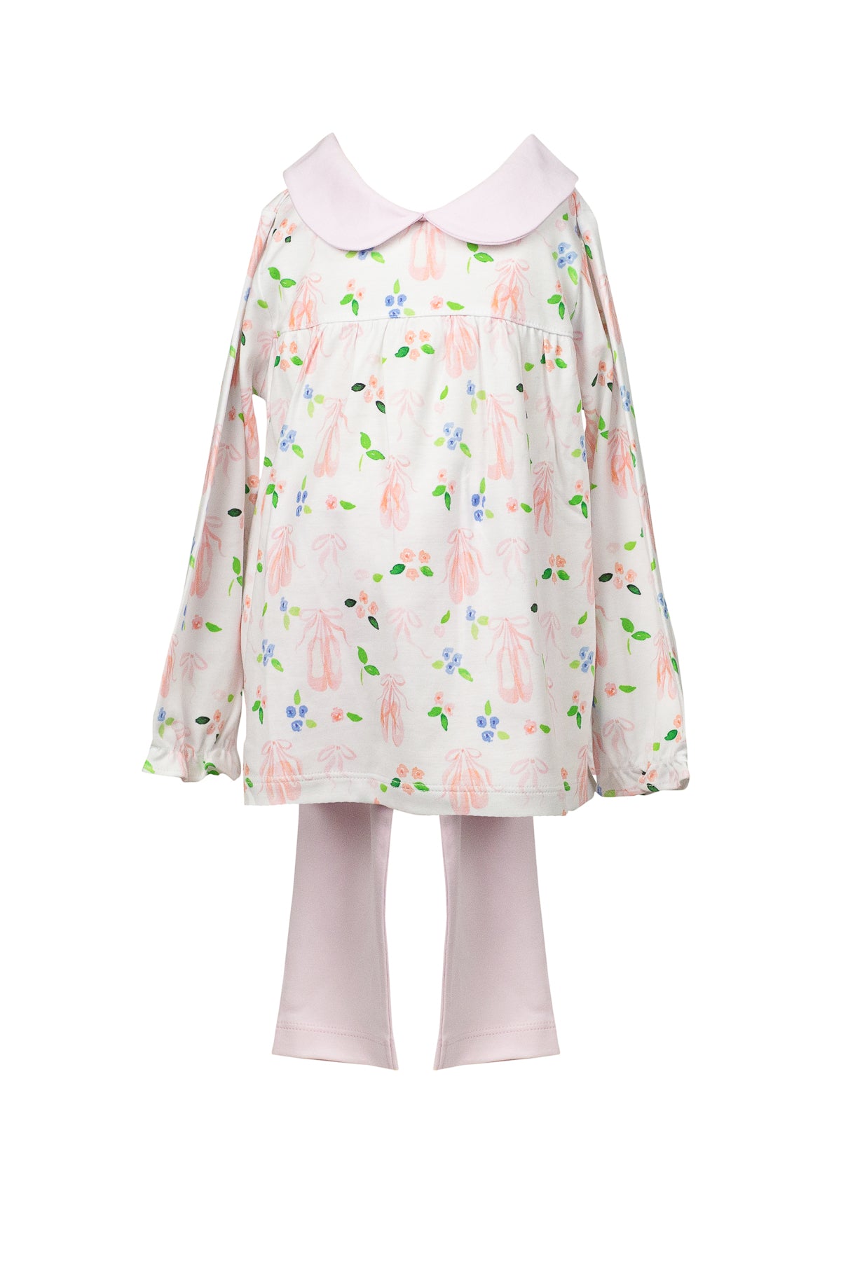 Proper Peony Girls Pink En Pointe Tunic Set by Proper Peony