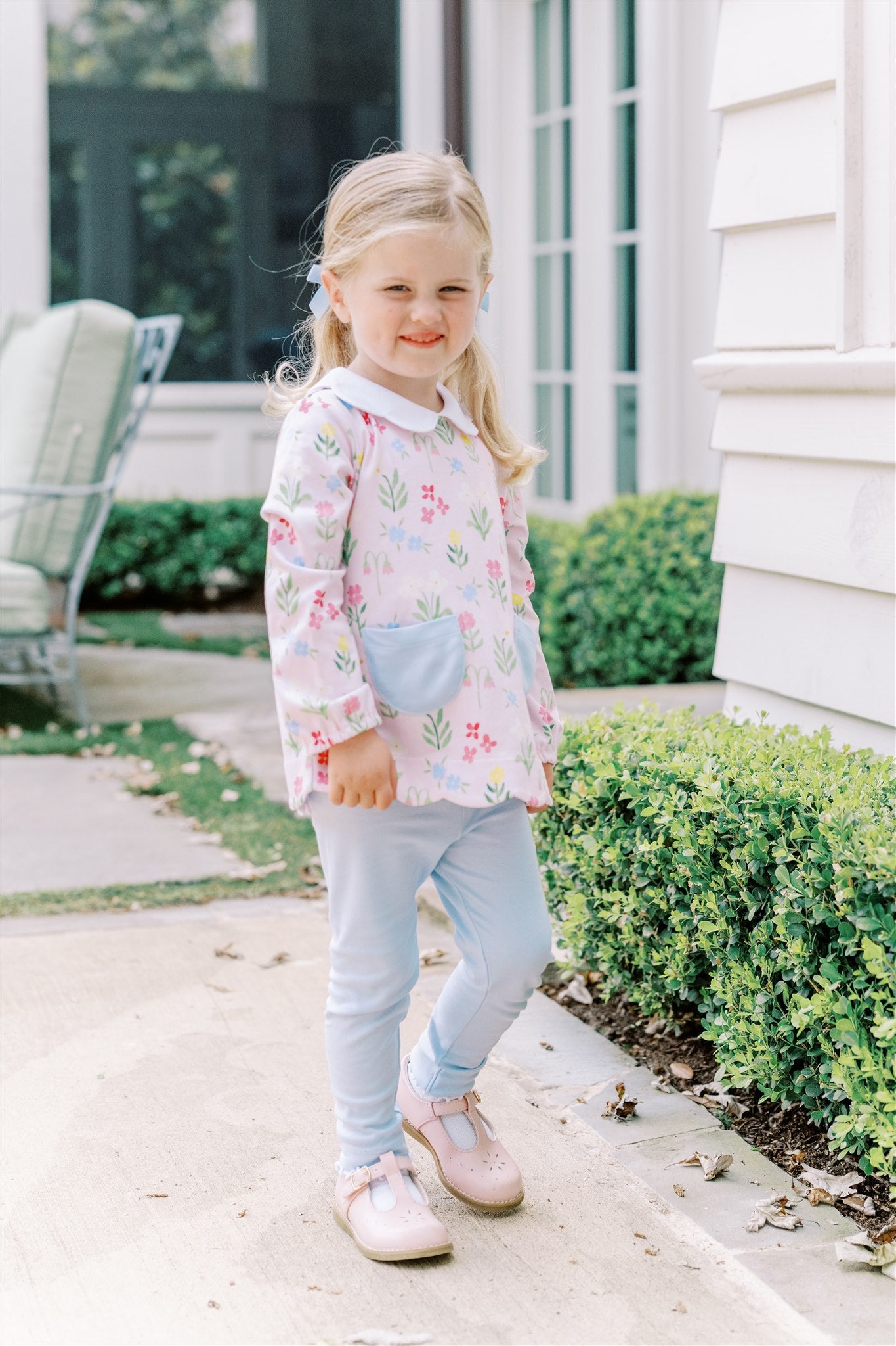 Pre-Order: Proper Peony Pima Girls English Garden Tunic Set