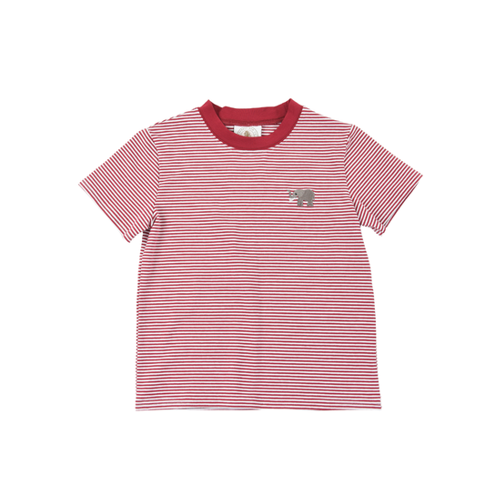 Cypress Row Boys Fan Zone Crew Tee Shirt - Dark Red - Crimson Tide Elephant