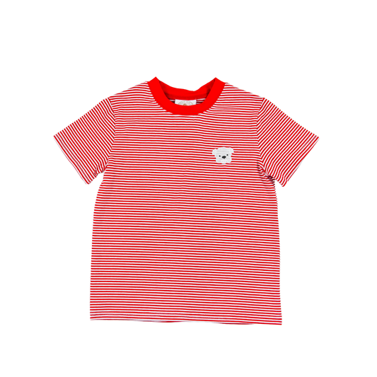 Cypress Row Boys Fan Zone Crew Tee Shirt - Red with Bulldog - UGA
