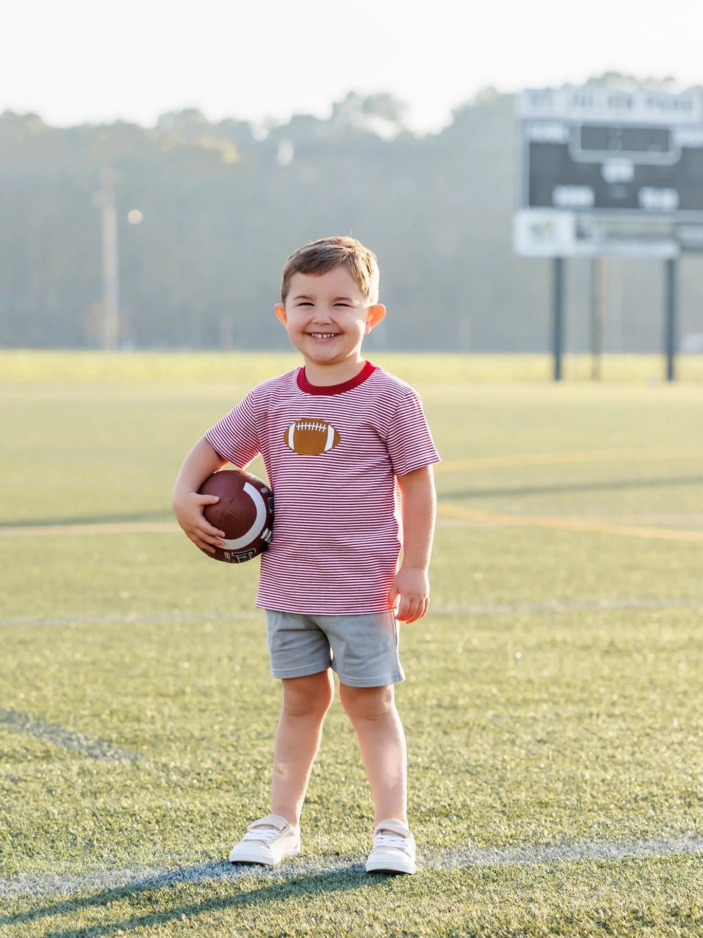 Trotter Street Kids Boys Football Shirt - Crimson
