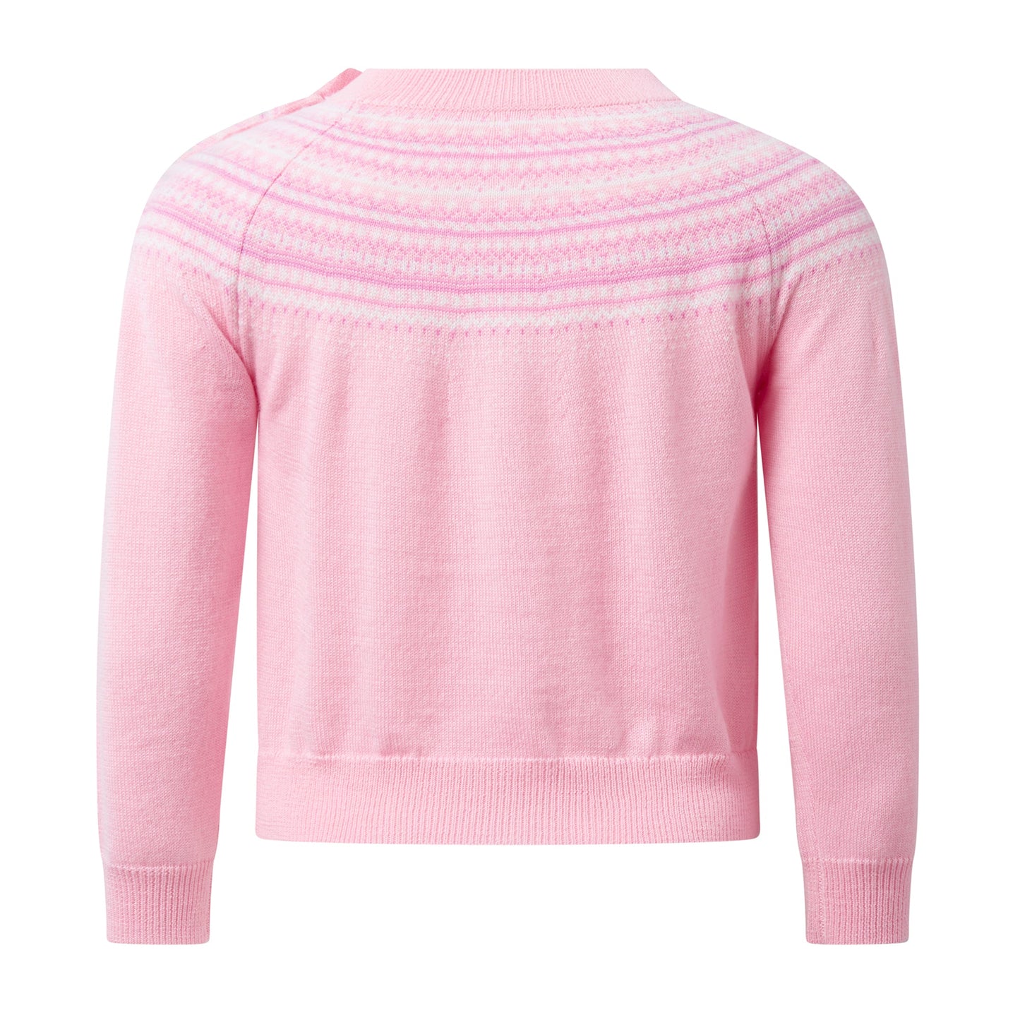 Rachel Riley London Girls Pink Fairisle Sweater