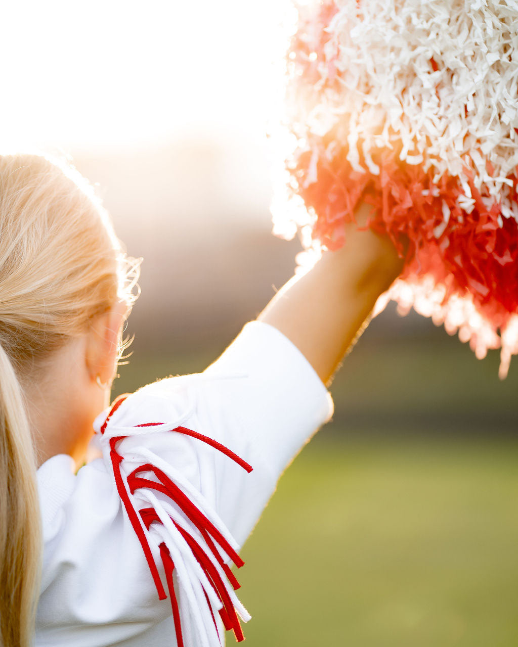 Yellow Lamb Girls Gameday Cheerleader Cheer Skirt Set - Red