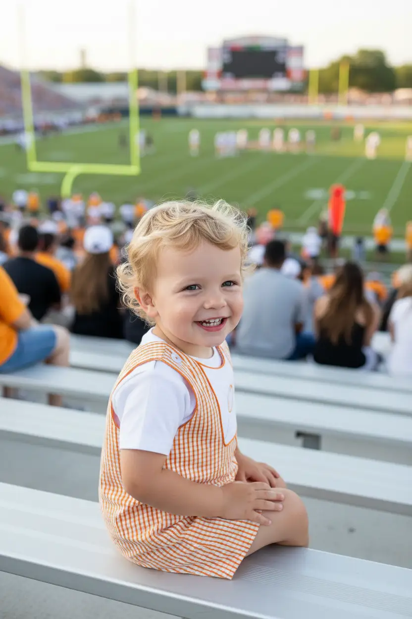 Yellow Lamb Boys Jean Jon Jon - Football Game Day Clemson Orange by Yellow Lamb
