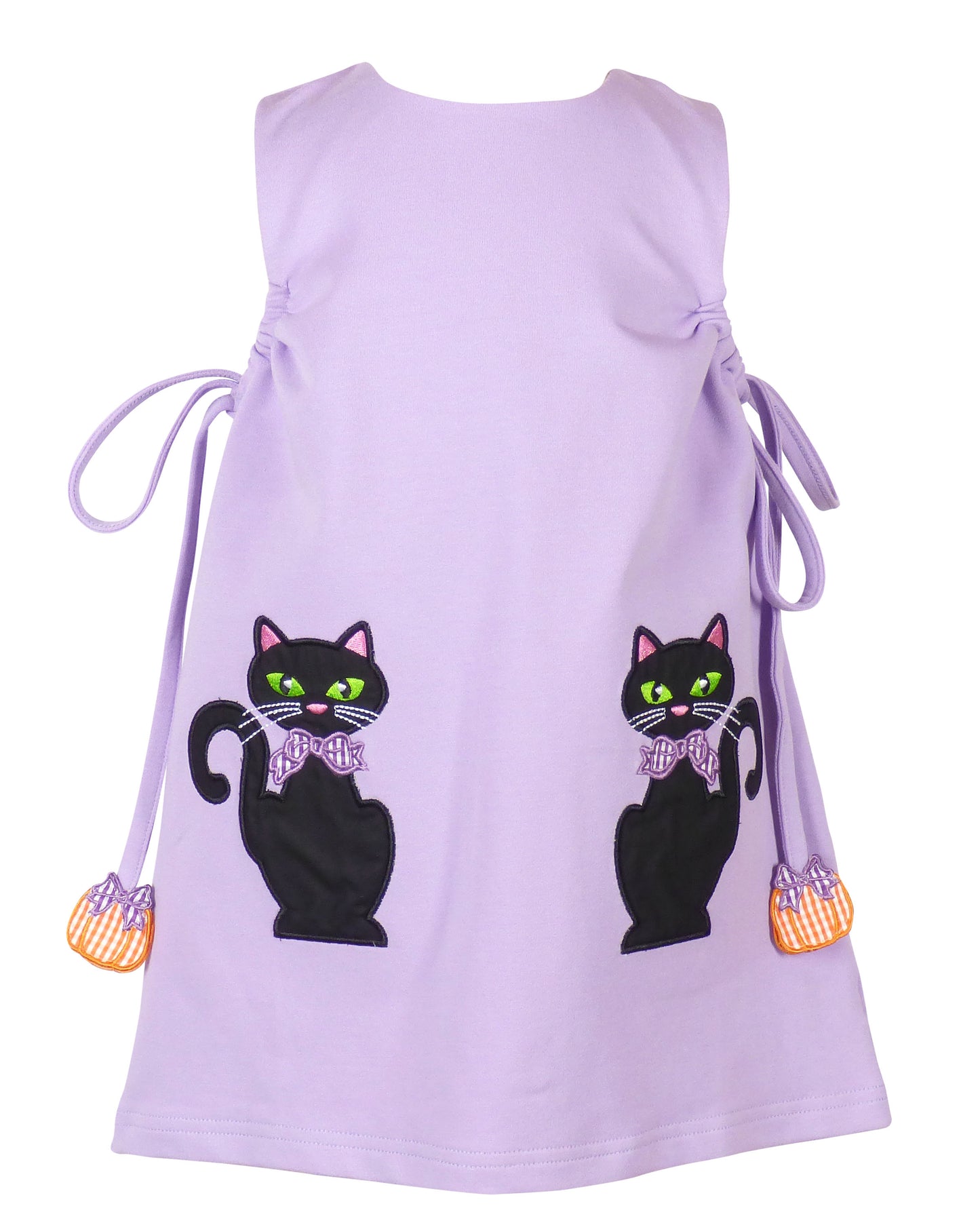Yellow Lamb Girls Lavender Emma Jumper - Halloween Black Cats