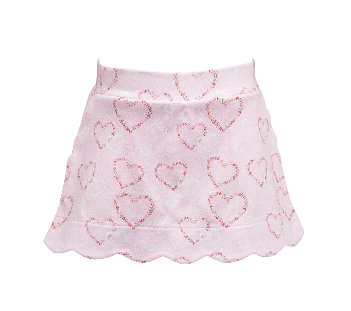 Proper Peony Pink Heartfelt Scallop Skort by Proper Peony