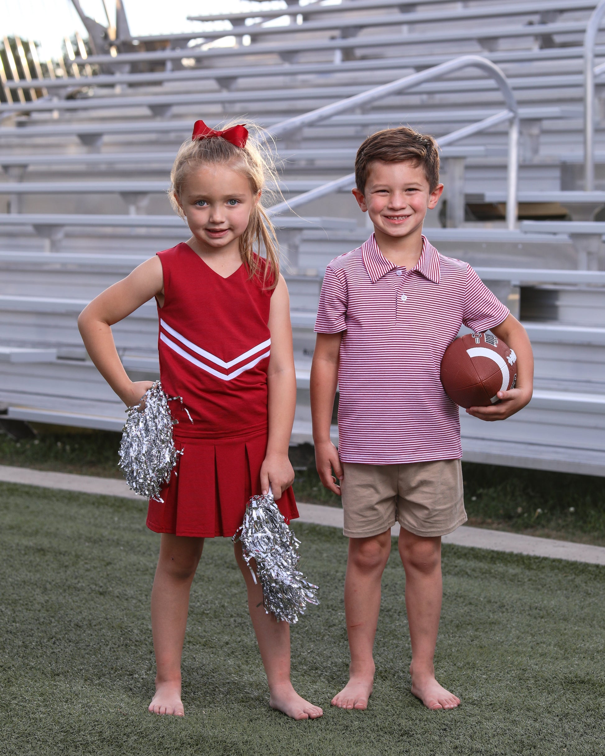 Itsy Bitsy Boys Striped Football Game Day Polo Shirt - Alabama Crimson Tide