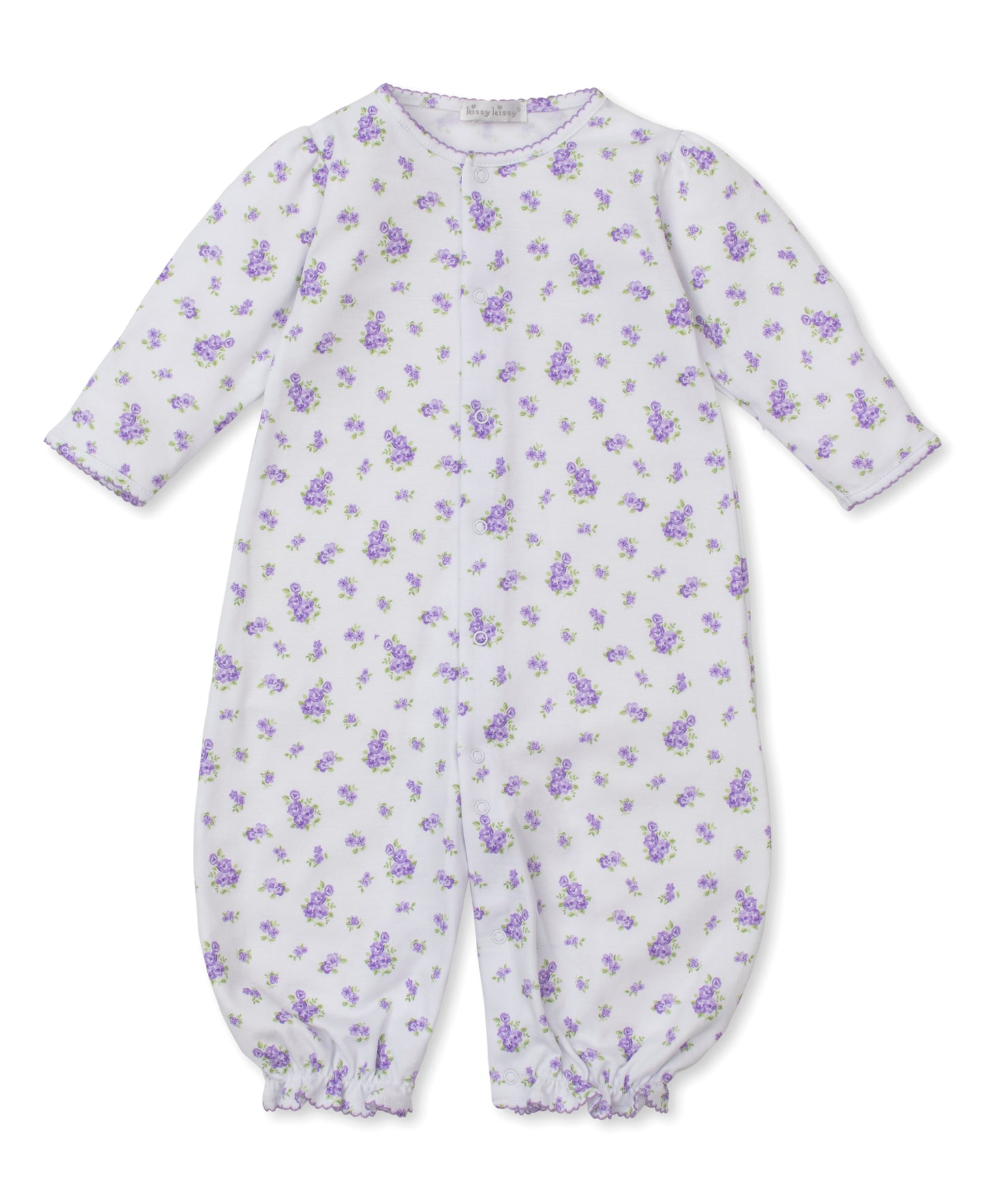 Kissy Kissy Baby Girls Lavender Roses & Blooms Floral Converter Gown by Kissy Kissy