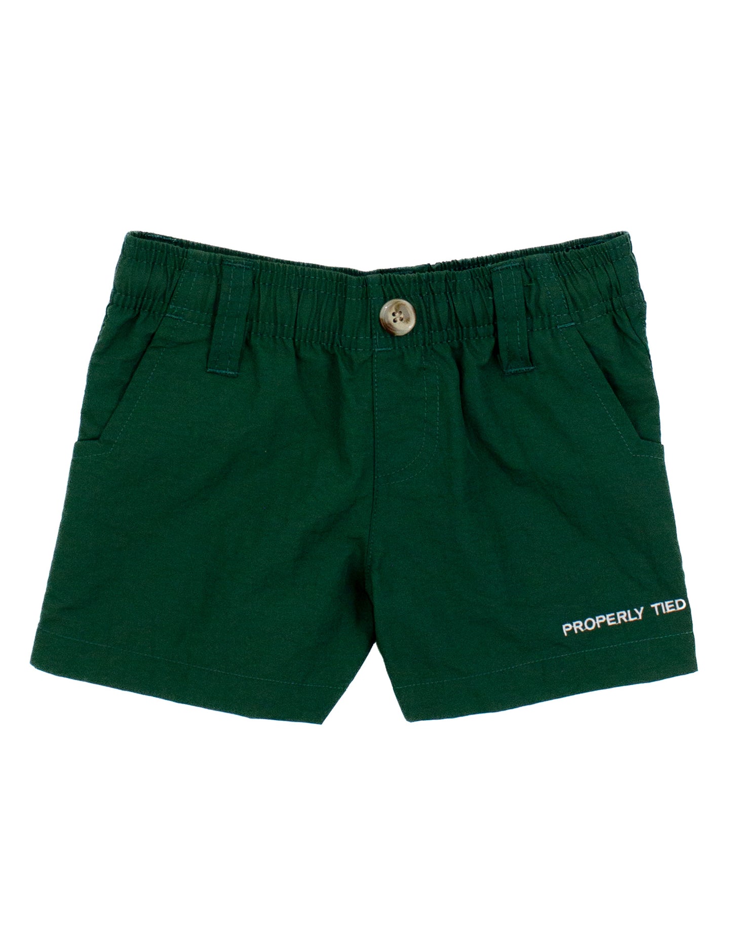 Properly Tied Boys Mallard Shorts - Pine Green