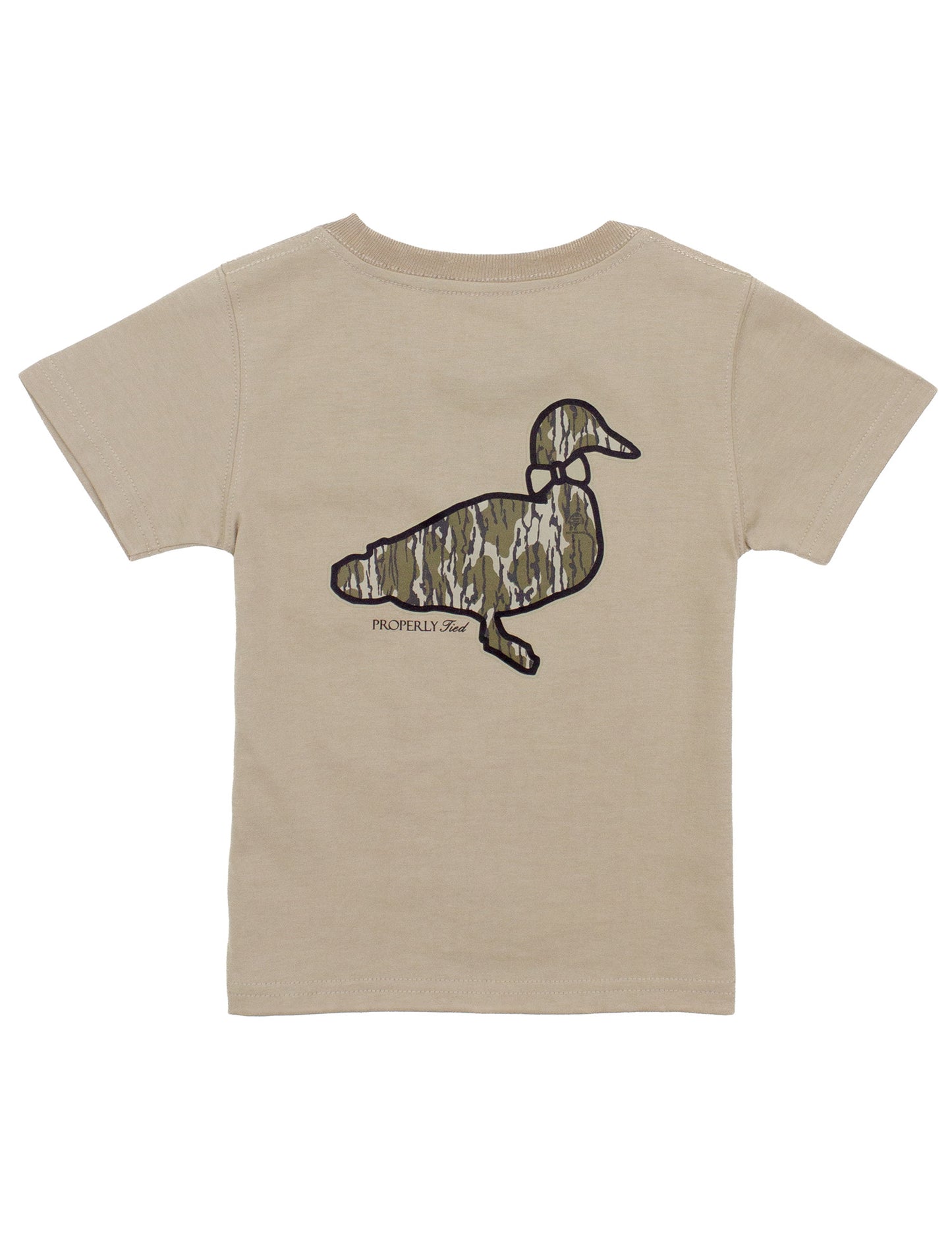 Properly Tied x Mossy Oak Boys Duck Logo on Tan Sand by Properly Tied